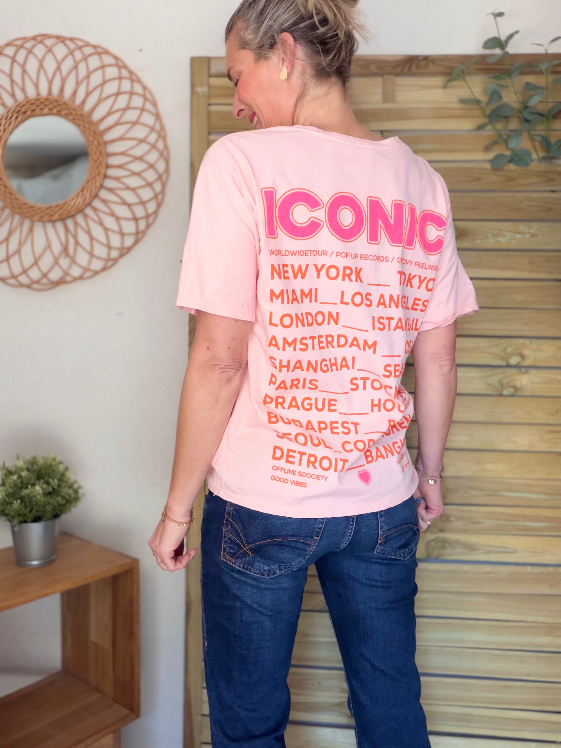 Tee shirt ICONIC DANA Rose saumon