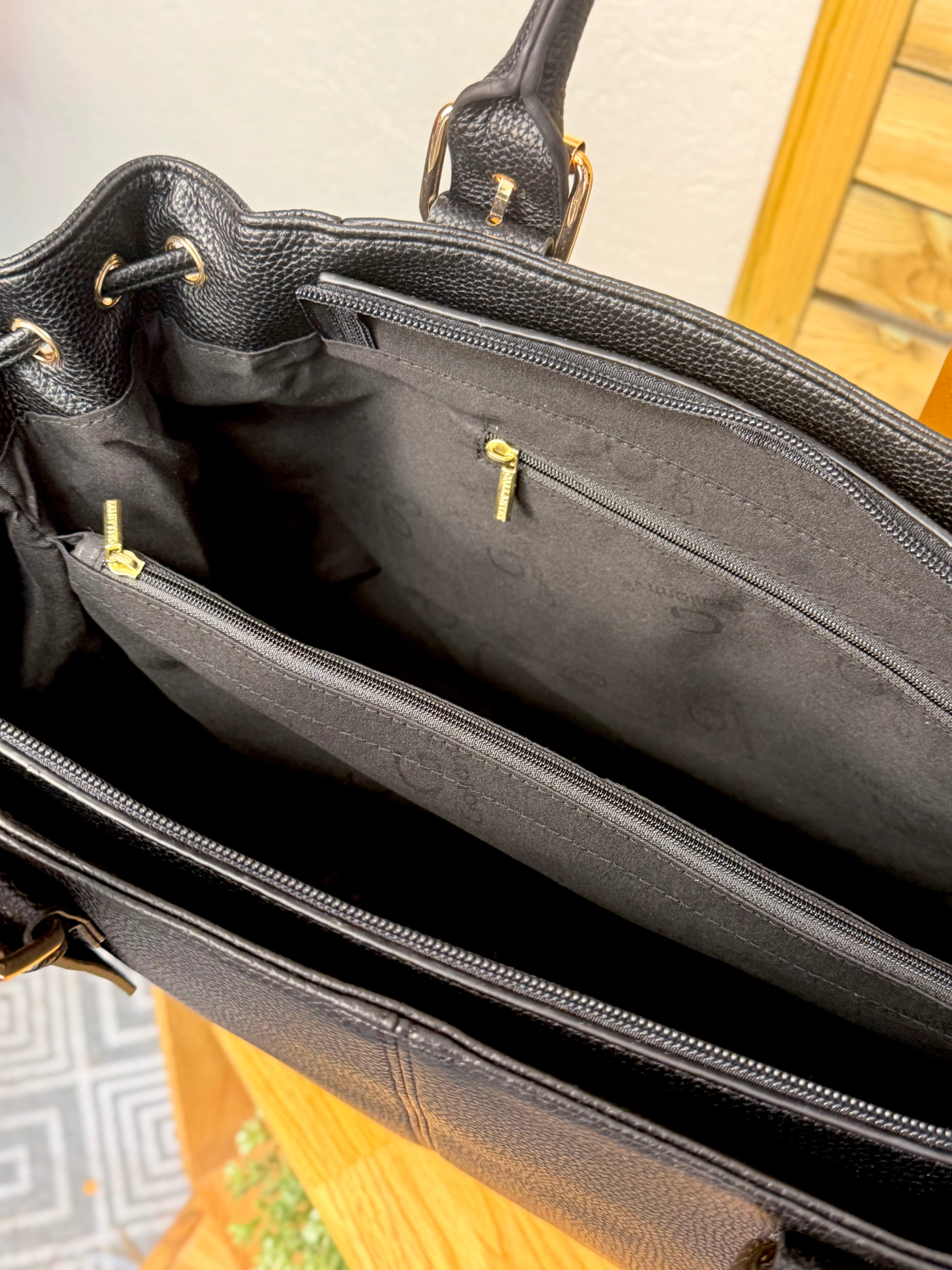 Sac cabas XL simili cuir CLÉA Noir
