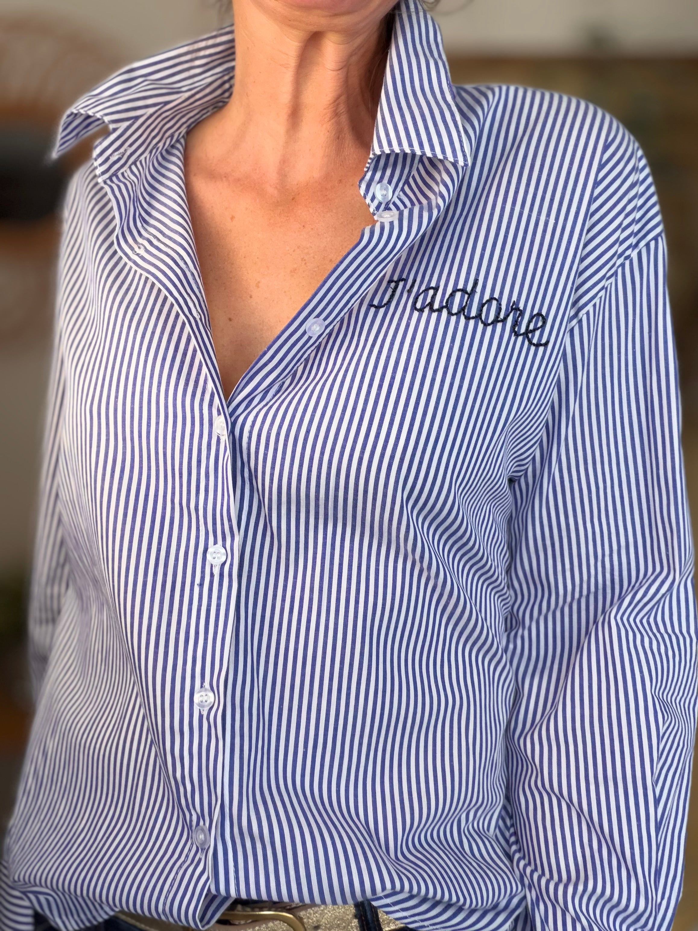 ⚡️ARRIVAGE - Chemise bleue à rayures J’ADORE - ELORY