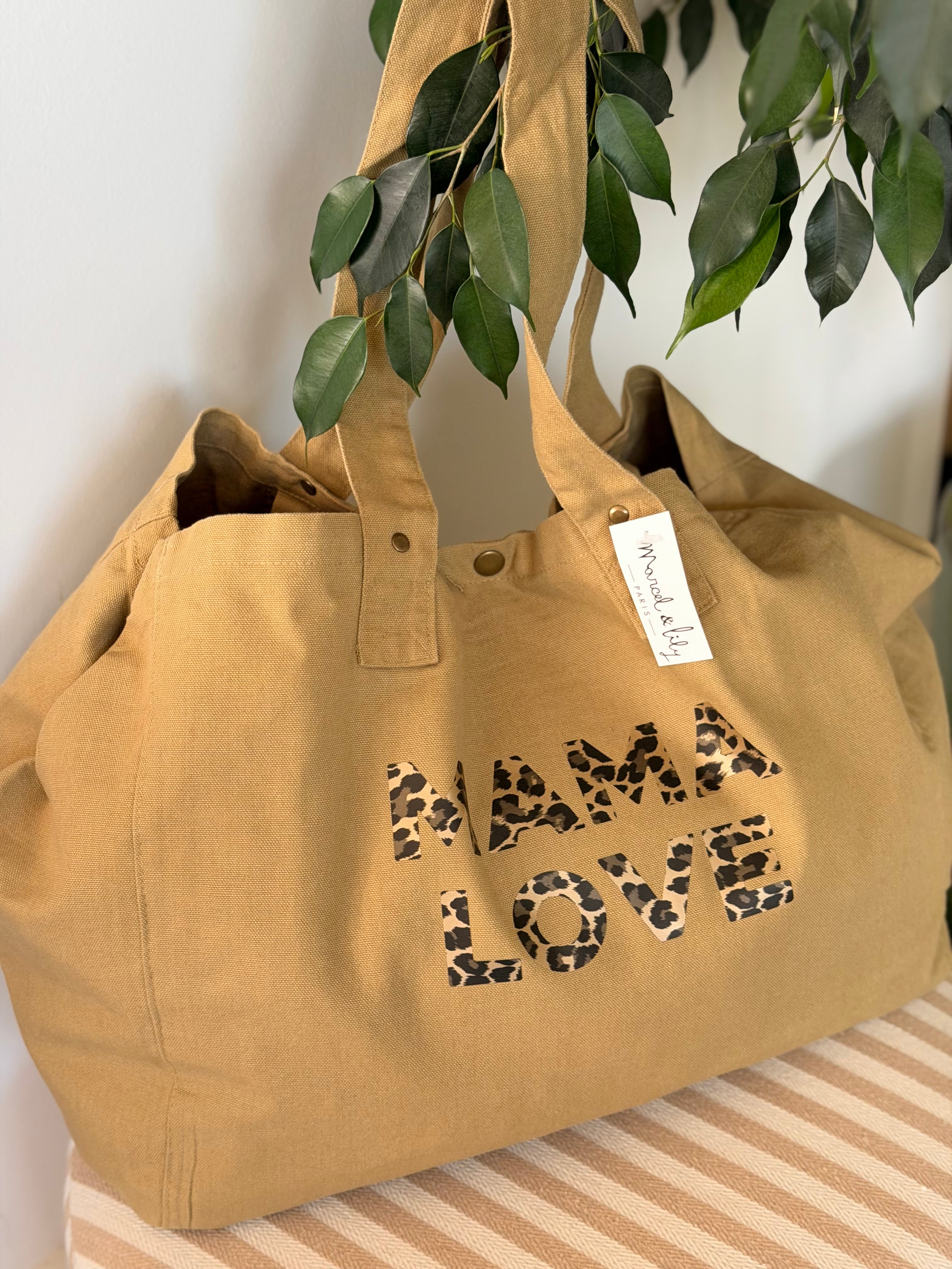 Sac week end MAMA LOVE Sable - Marcel et Lily