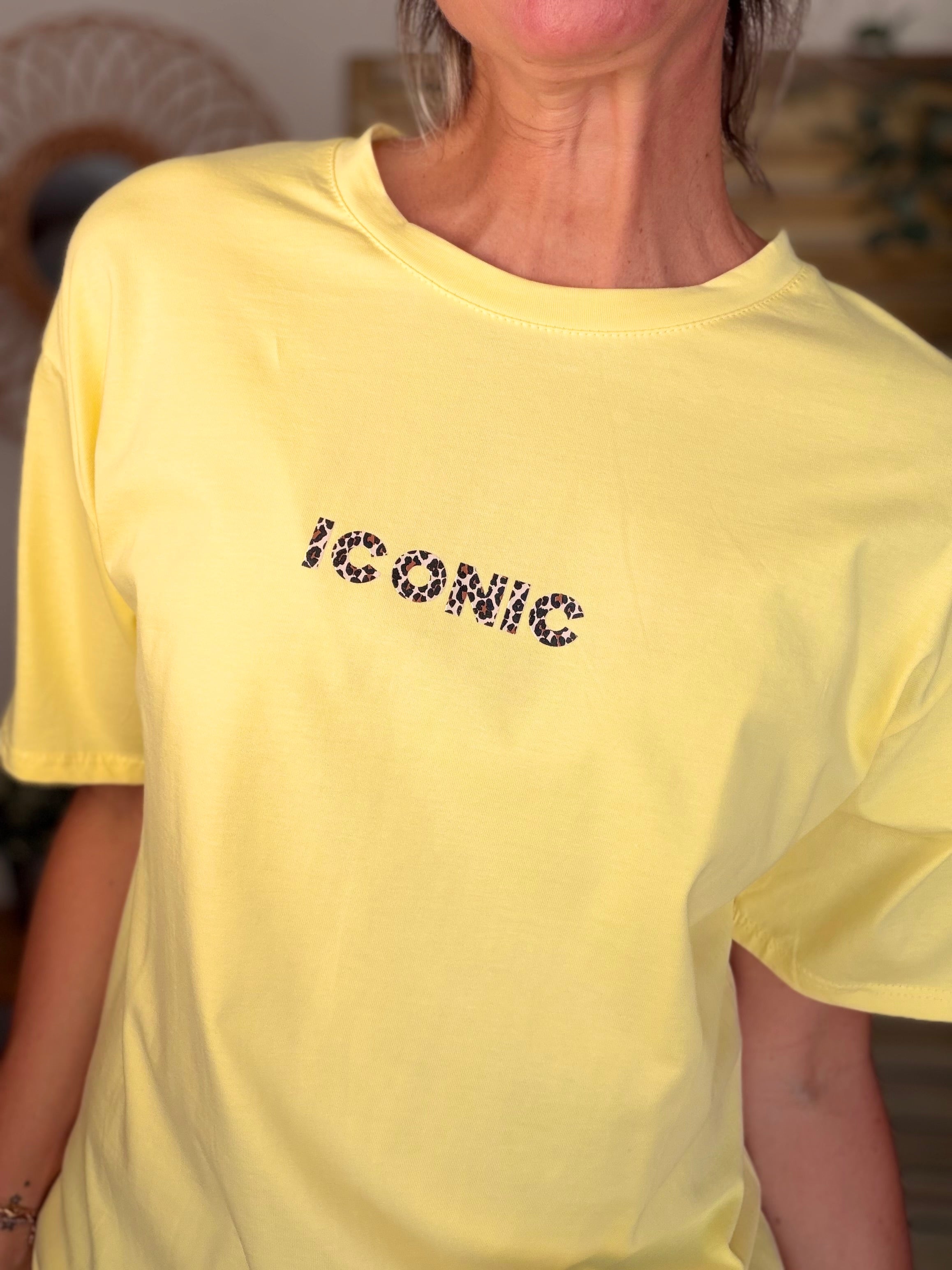 Tee shirt ICONIC Léo LÉONA Jaune