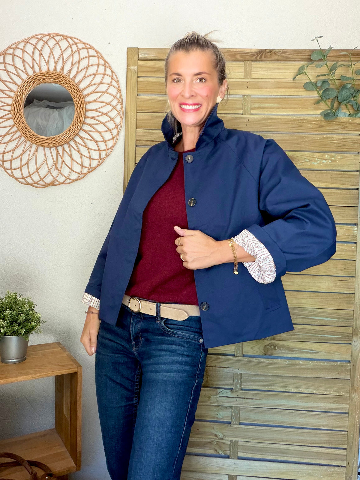 Veste Trench avec Liberty - MADELEINE Bleu marine