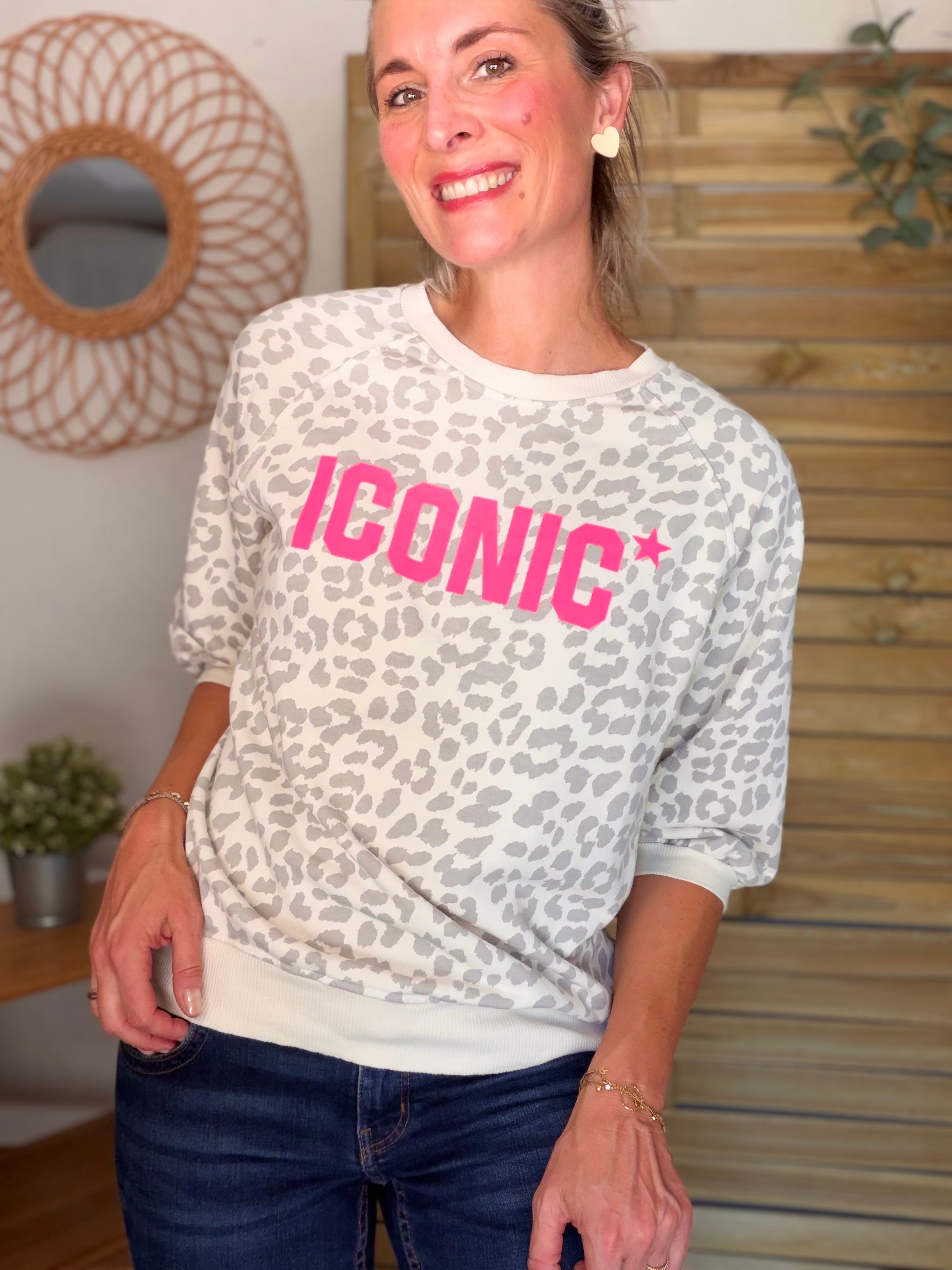 Sweat ICONIC Léo - ANGELA Écru