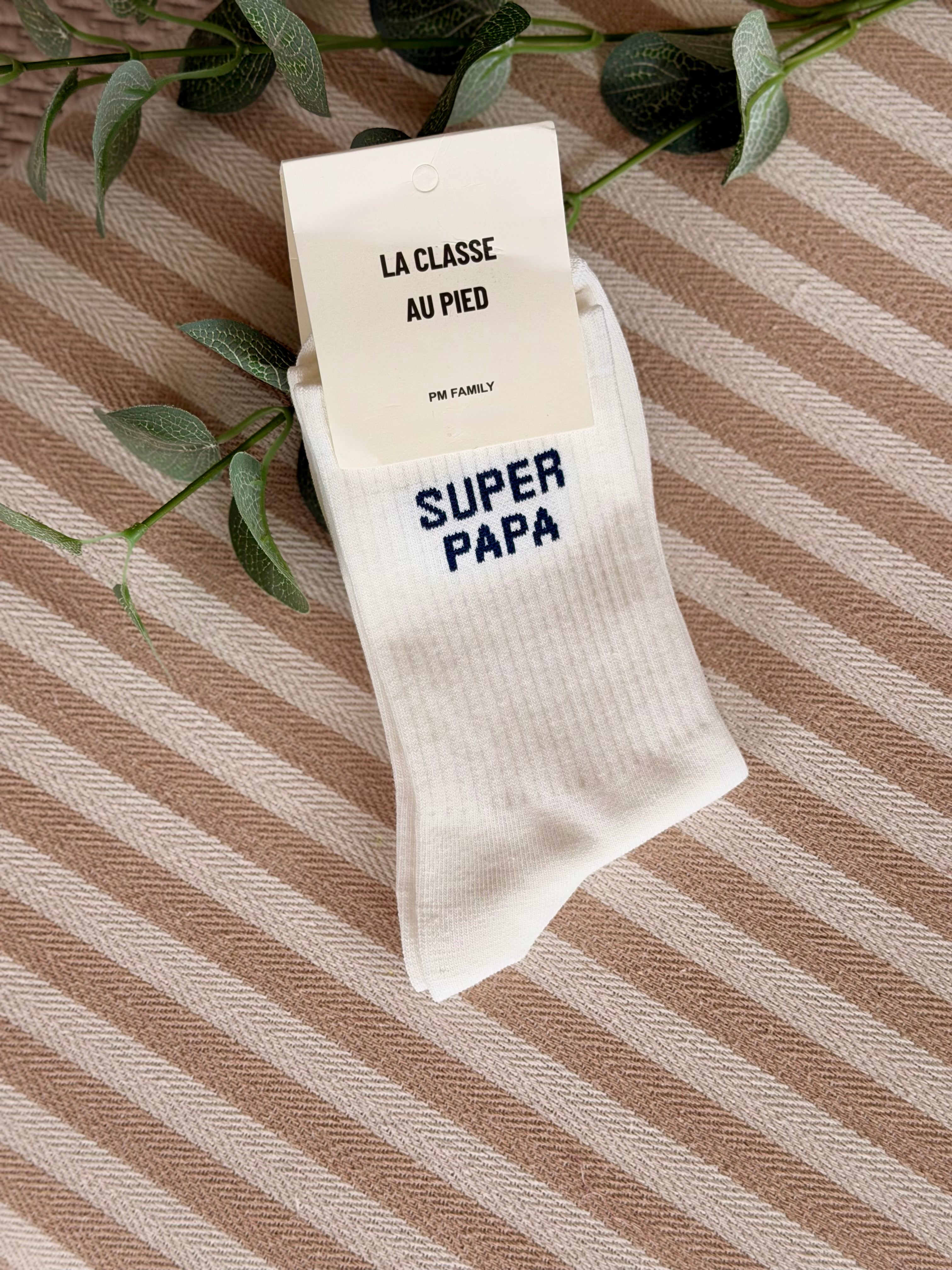 Chaussettes à message SUPER PAPA - LA CLASSE AU PIED - ZACK