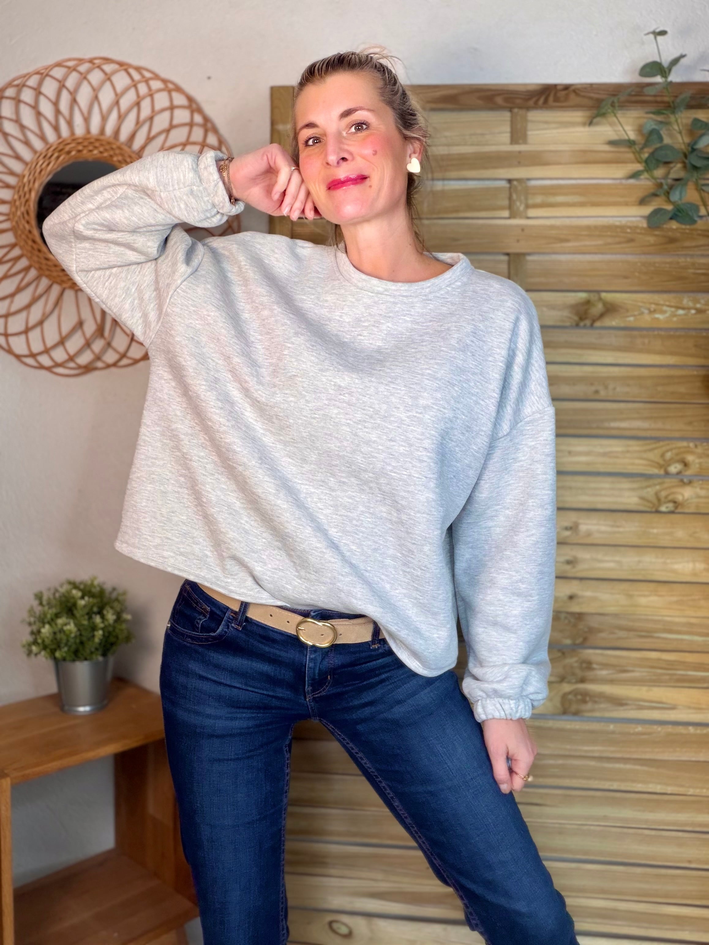 Sweat molleton oversized GOOD VIBES - MIKA