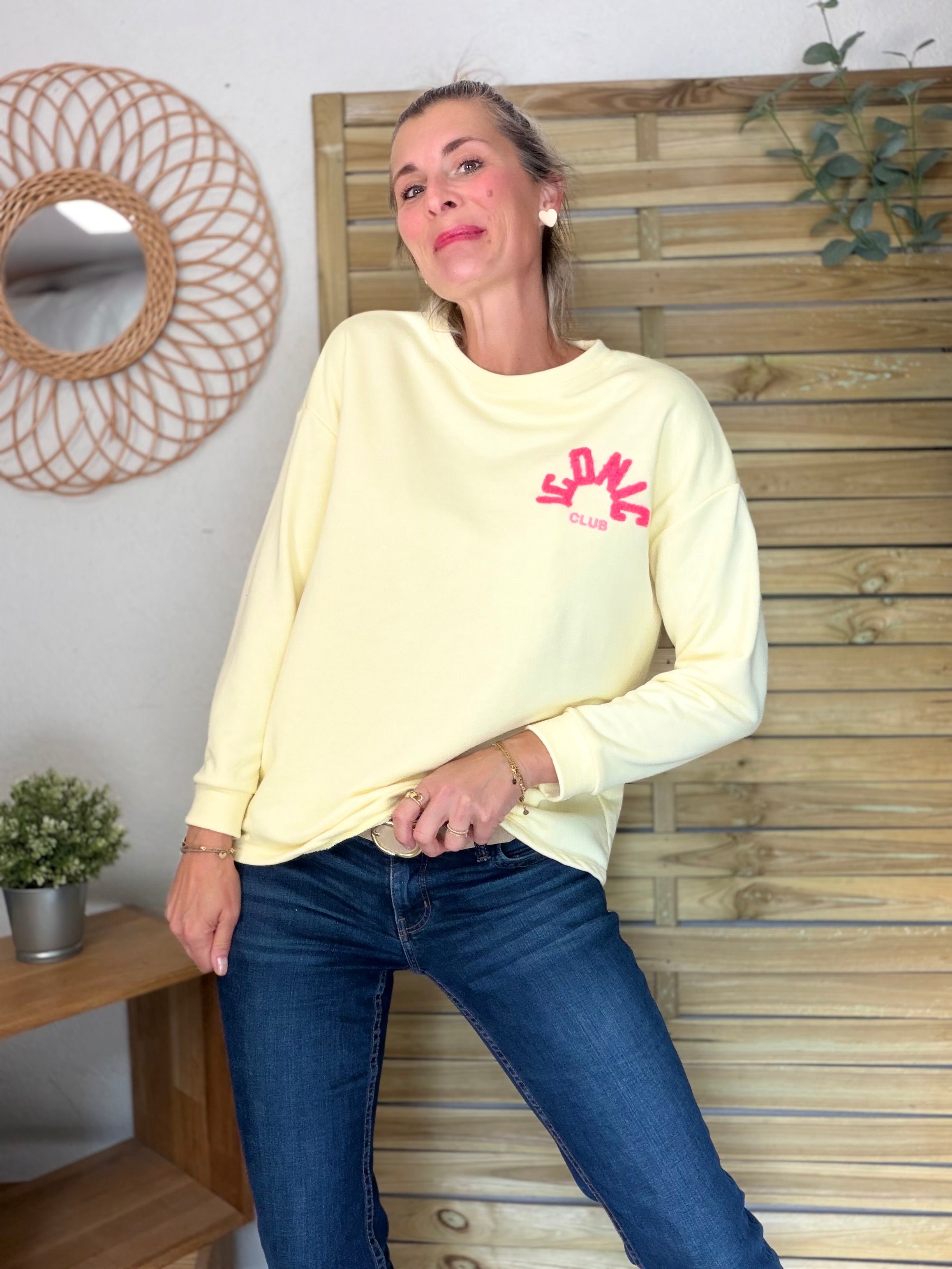 Sweat ICONIC multicolore - NORA Jaune