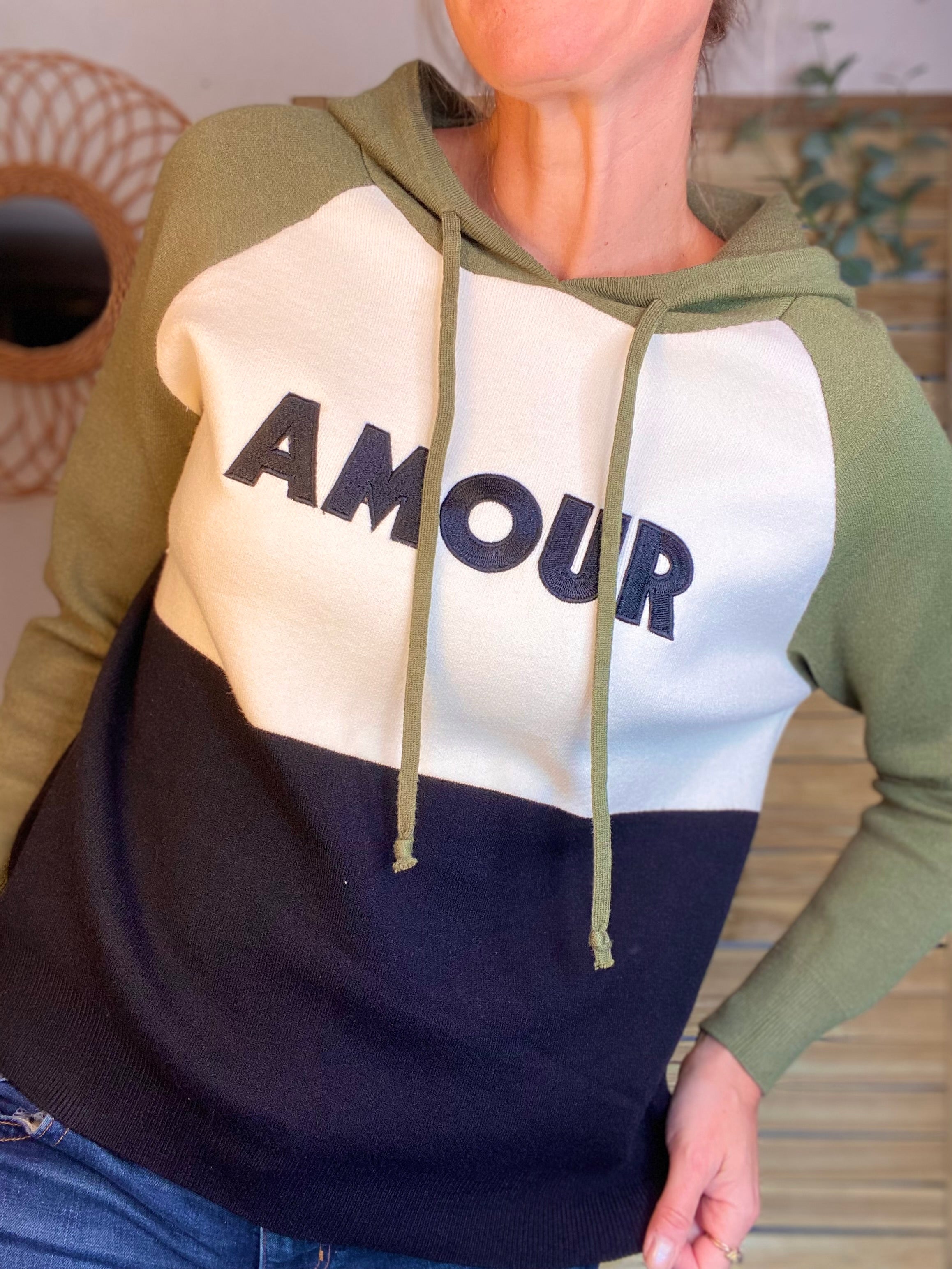 Pull à capuche AMOUR - NORA