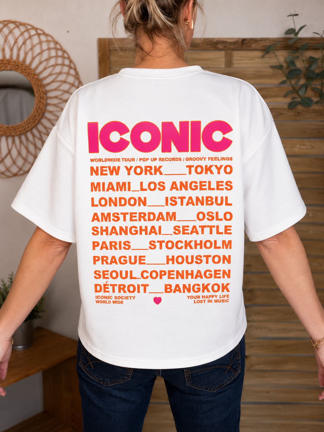 Tee shirt ICONIC matière sweat - THÉA Blanc