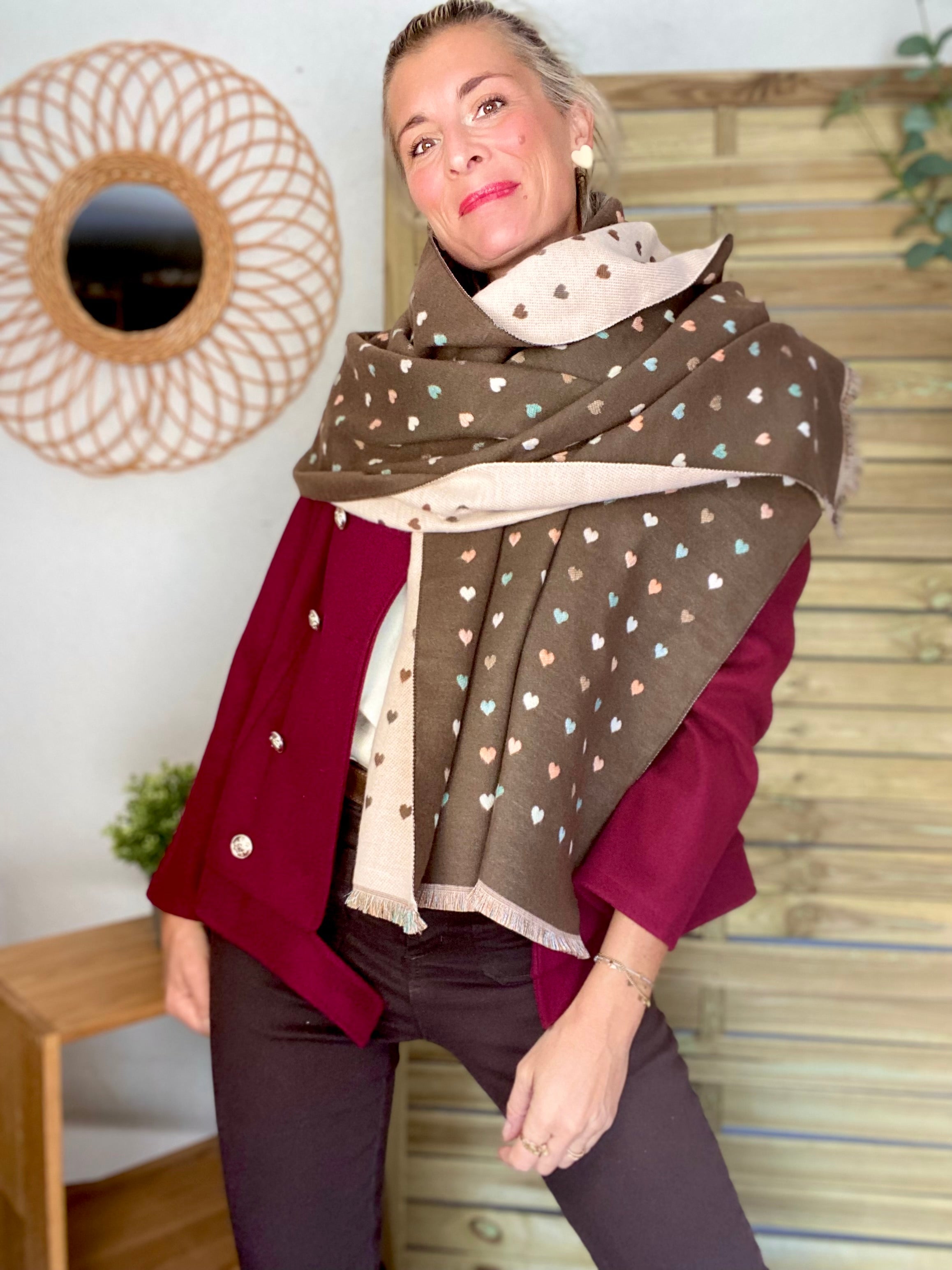 Veste caban légère JACK - Bordeaux rosé