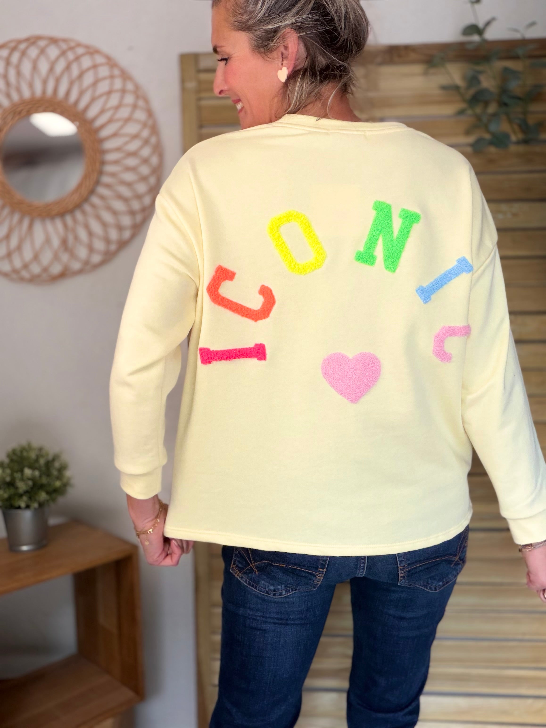 Sweat ICONIC multicolore - NORA Jaune