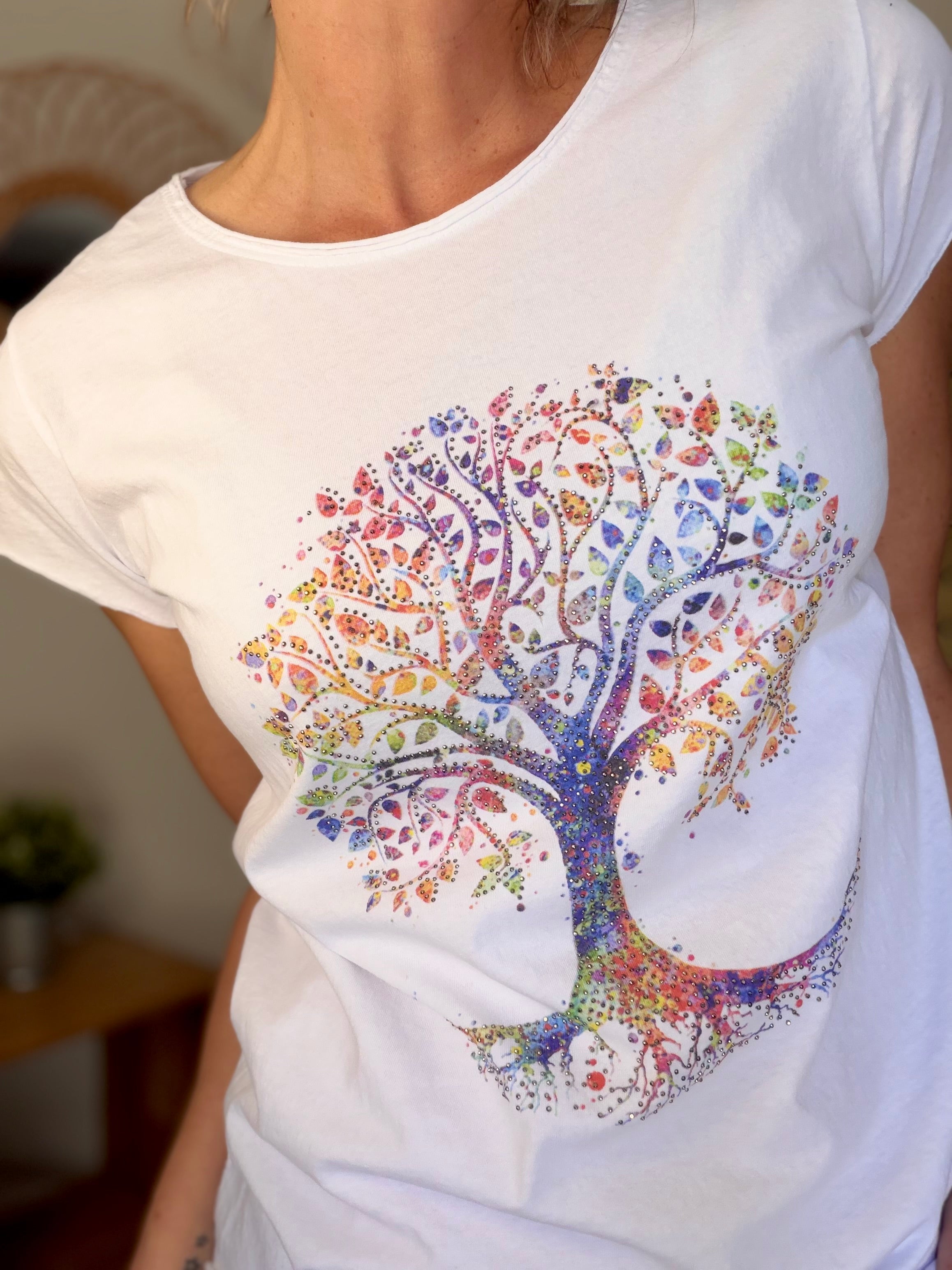 Tee shirt strass Arbre de vie 🌳🩷 BAYA