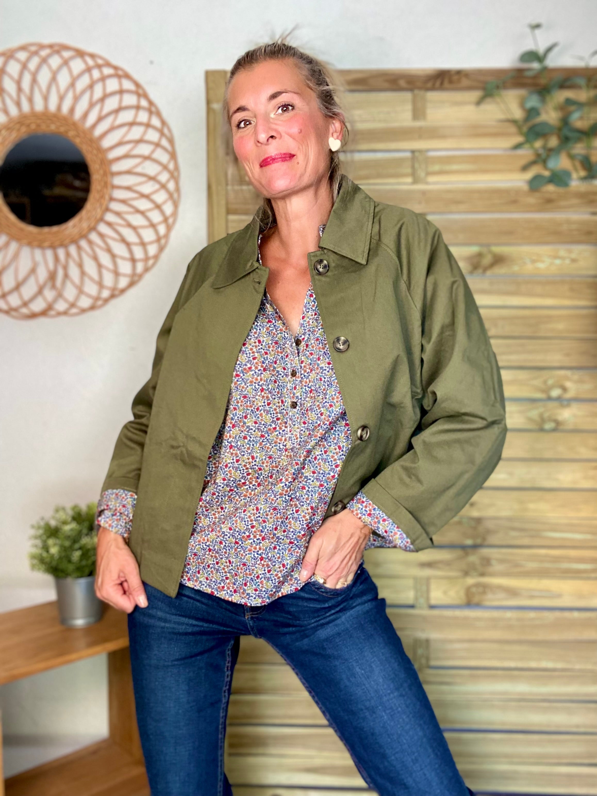 Blouse ample Liberty bleu EDWIGE