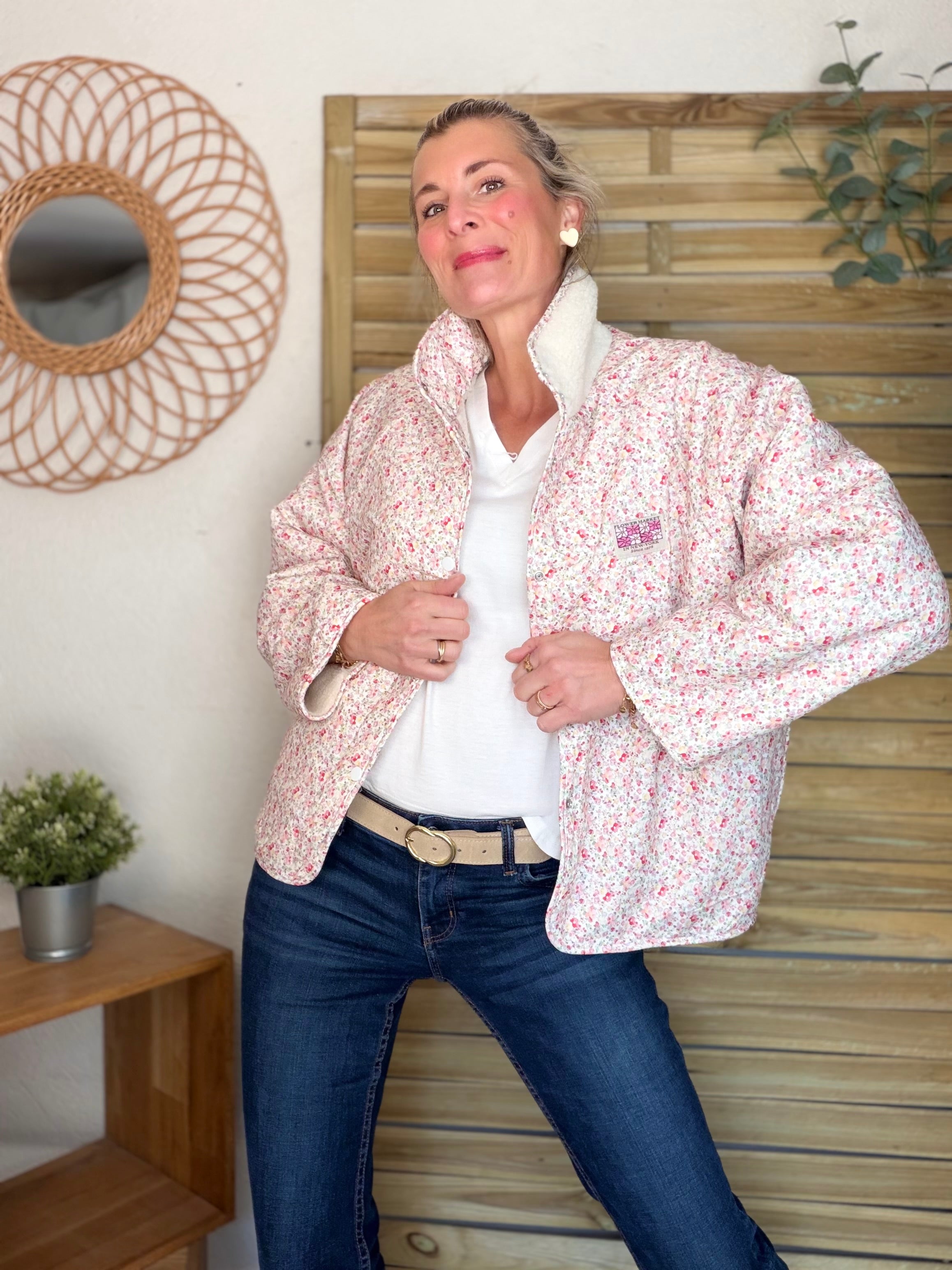 Veste réversible Sherpa ODETTE Liberty / Écru