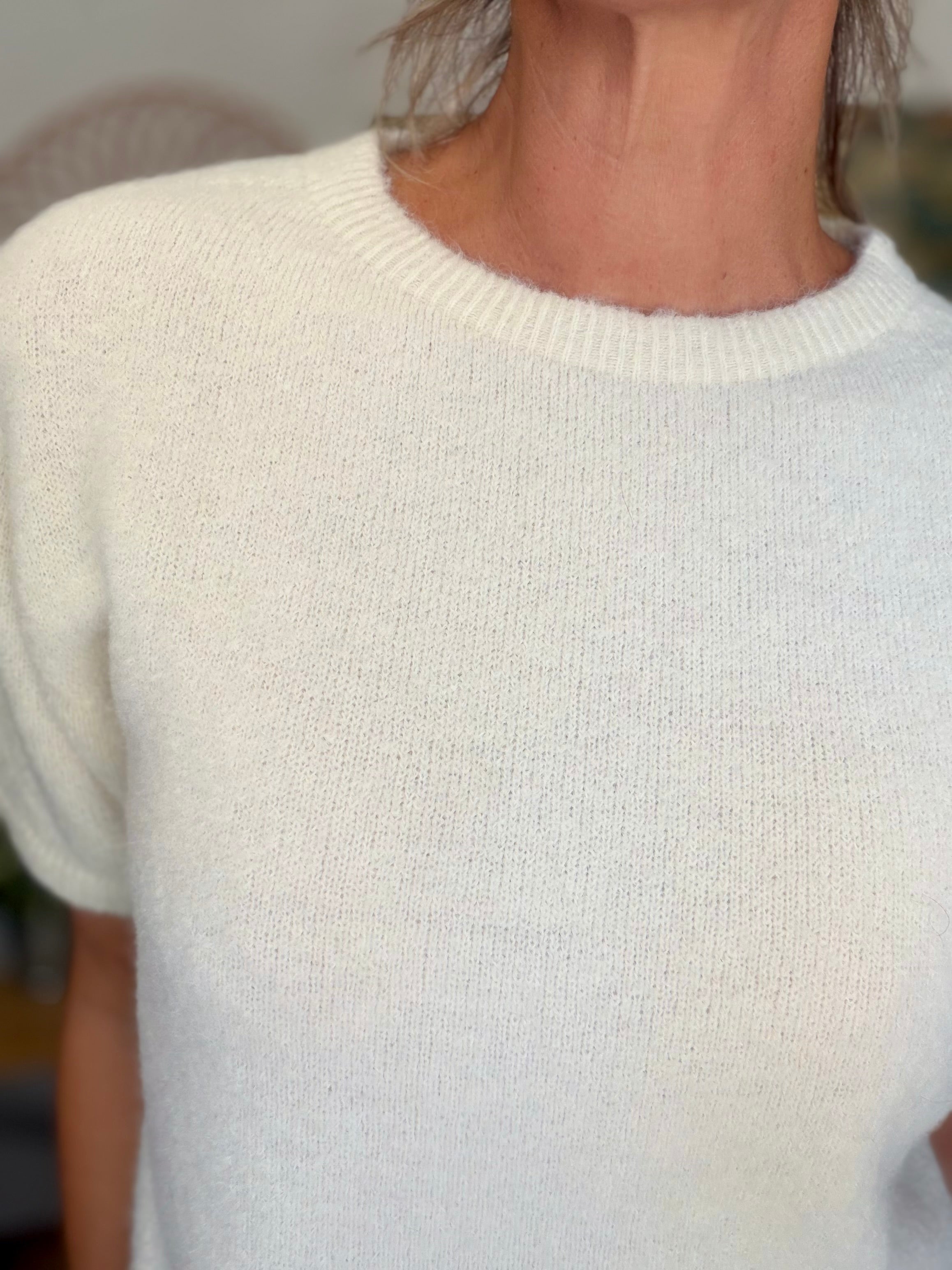 Pull laine et alpaga PEGGY - Écru