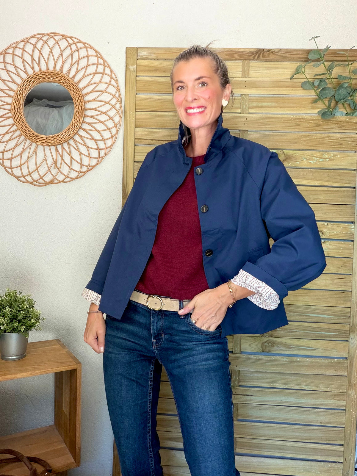 Veste Trench avec Liberty - MADELEINE Bleu marine