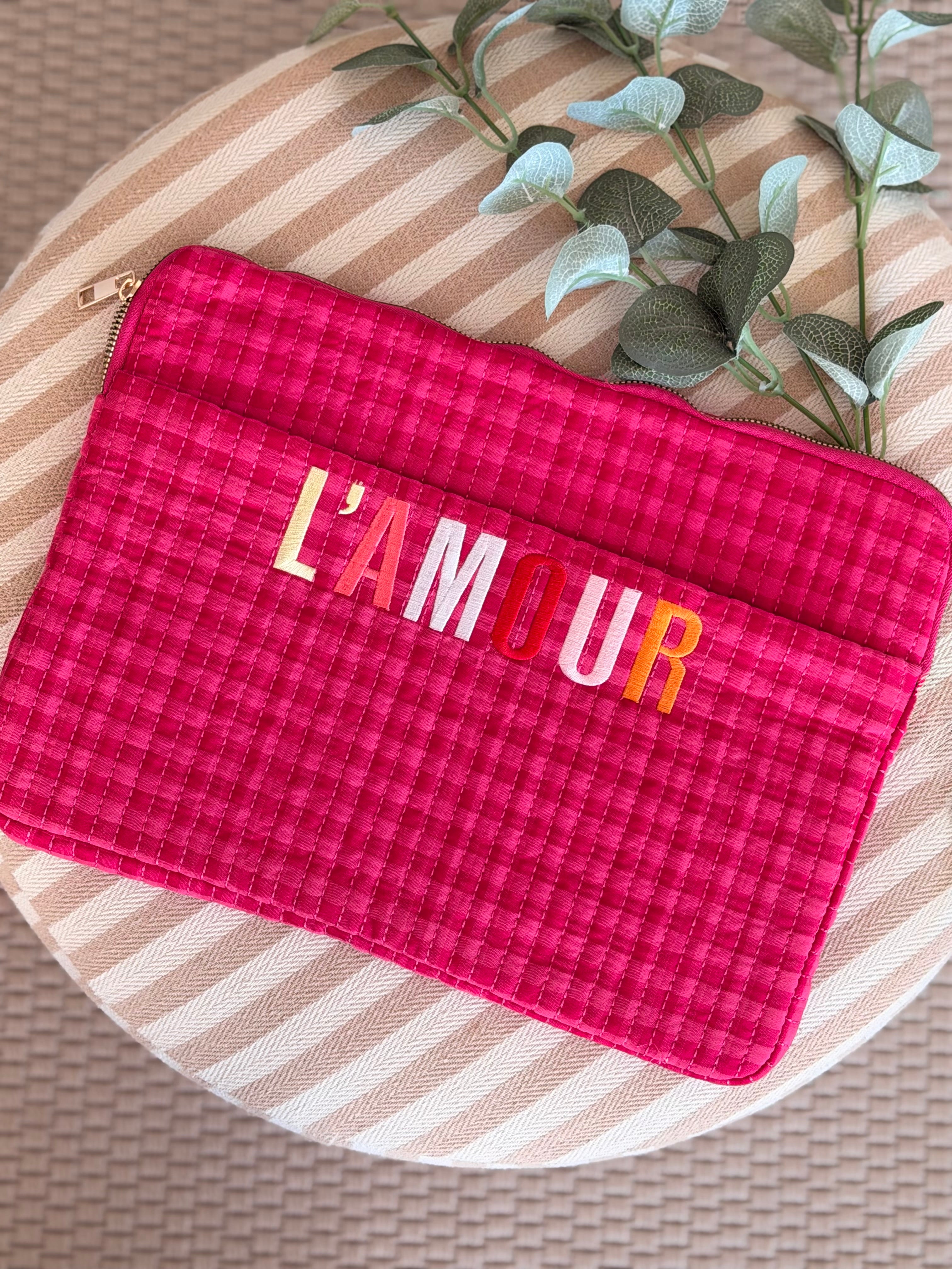 Pochette matelassée pour ordinateur 13´ L’AMOUR