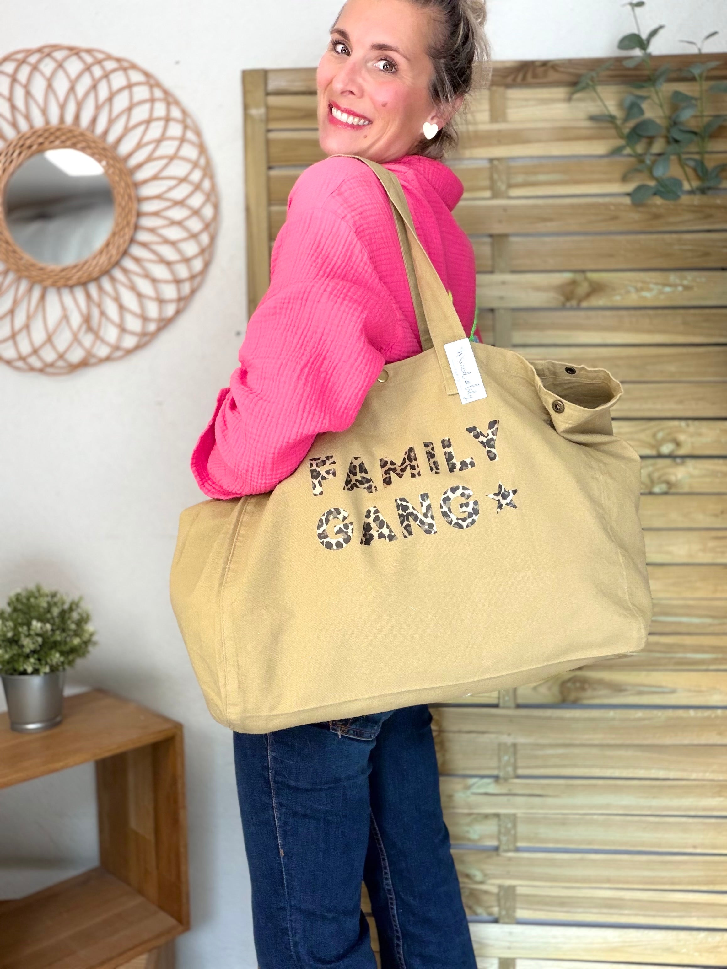 Sac week end FAMILY GANG Sable - Marcel et Lily