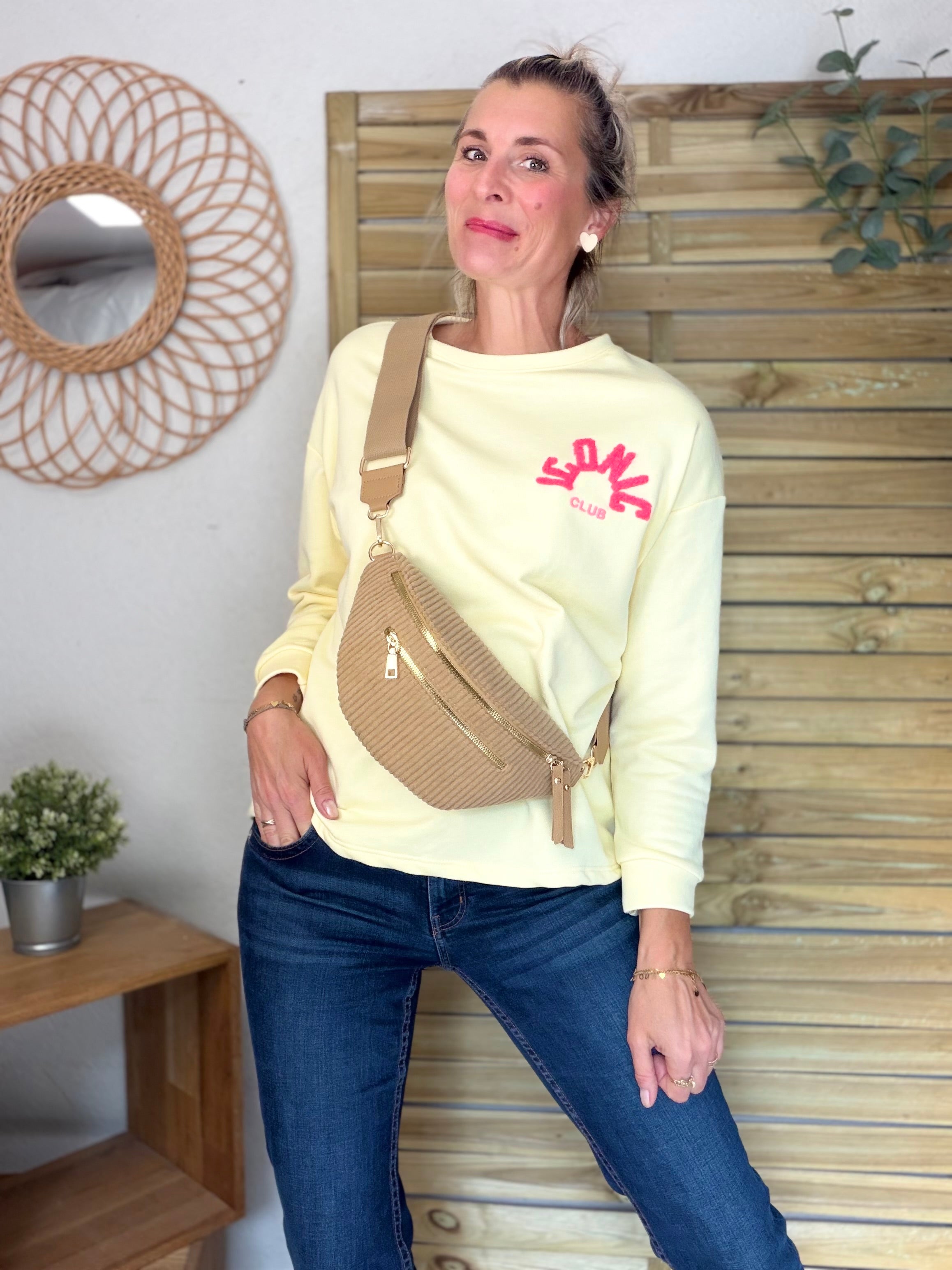 Sweat ICONIC multicolore - NORA Jaune