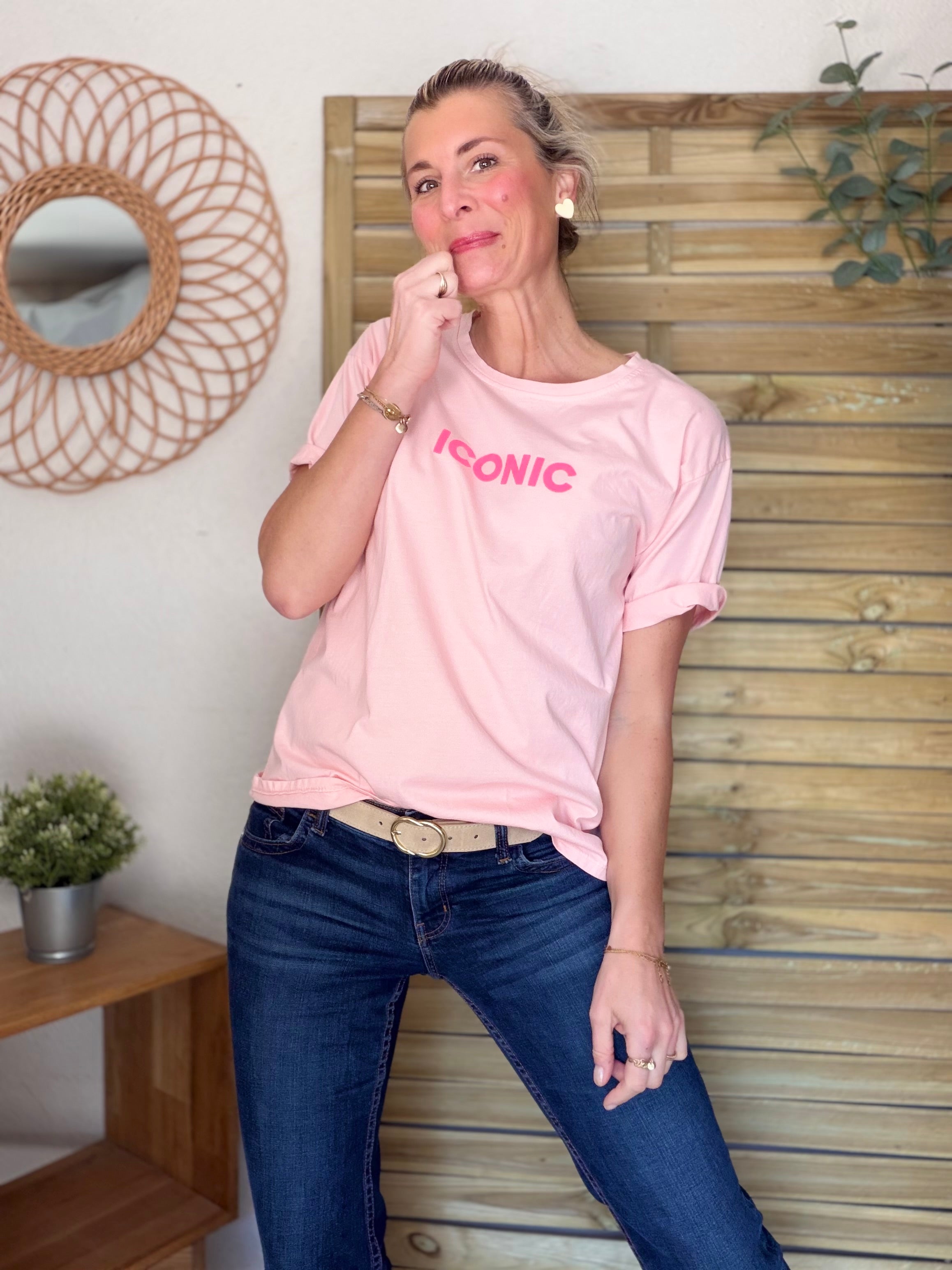 Tee shirt ICONIC DANA Rose saumon