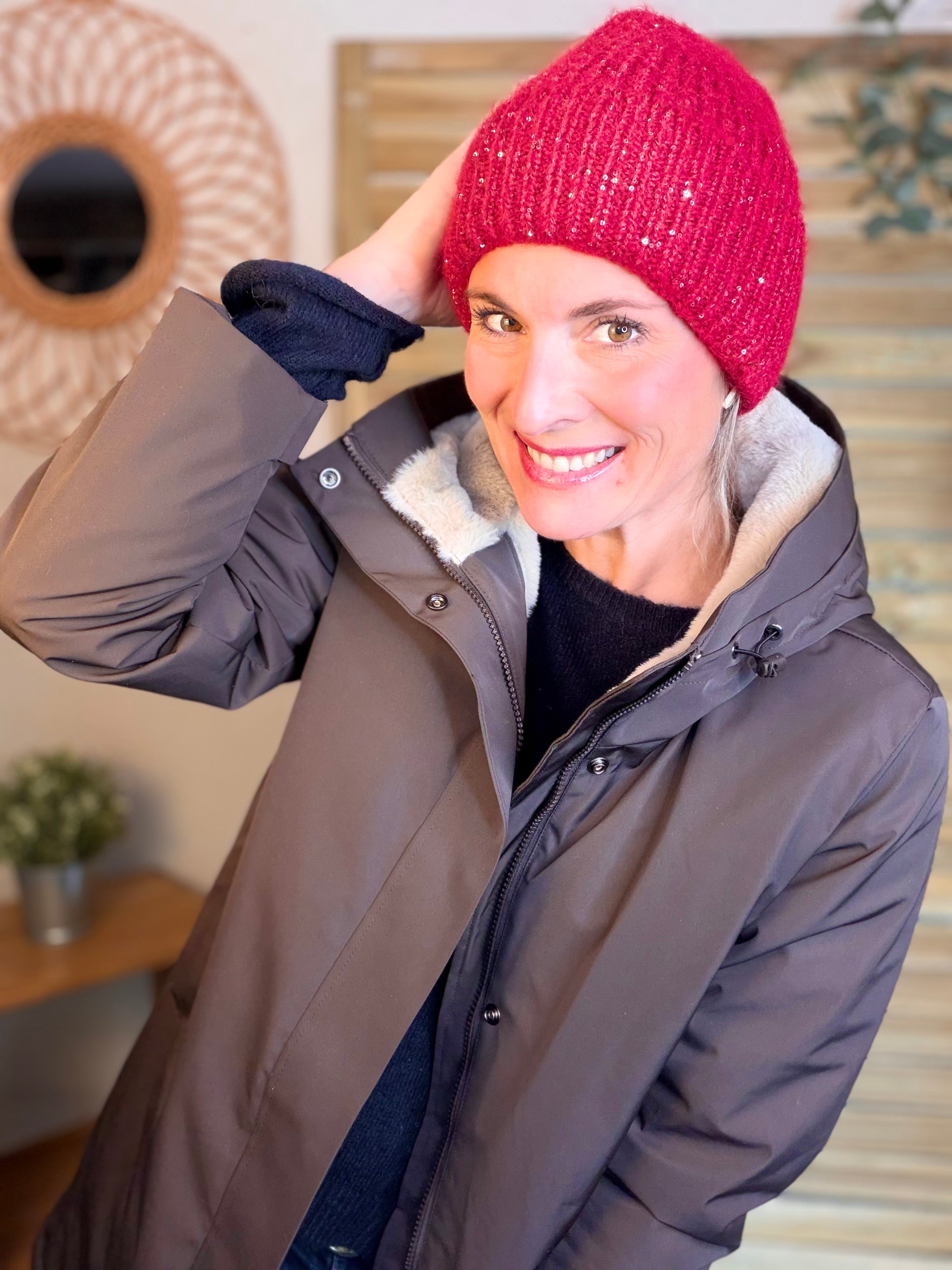 Bonnet en laine avec sequins ÉLOI