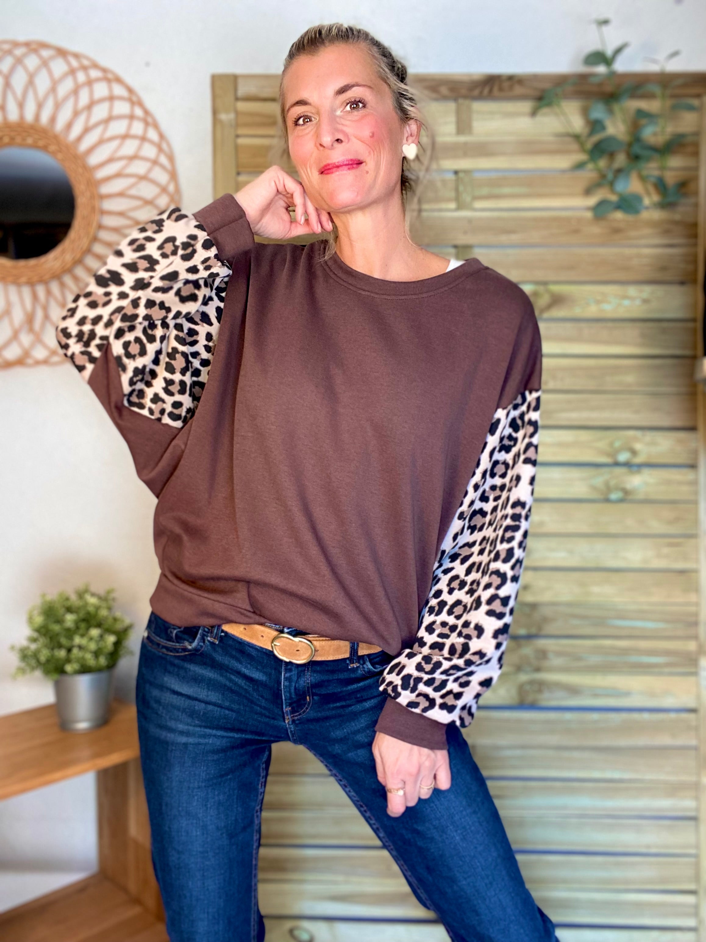 Sweat ample manches Léo LAURINE 🐆