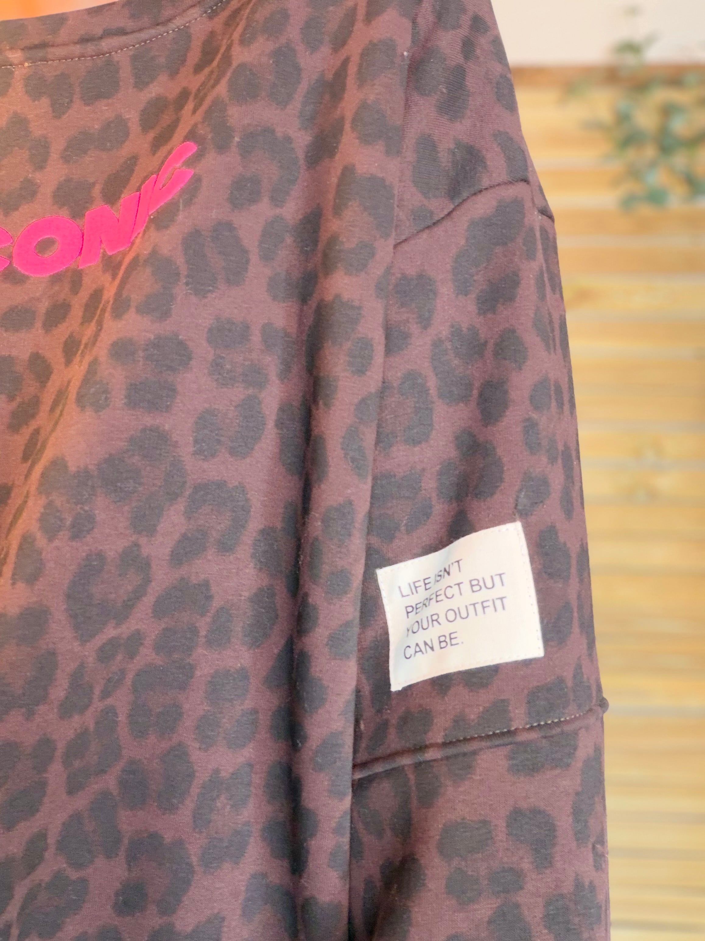 Sweat molleton imprimé Léo choco ICONIC 🐆 MANON