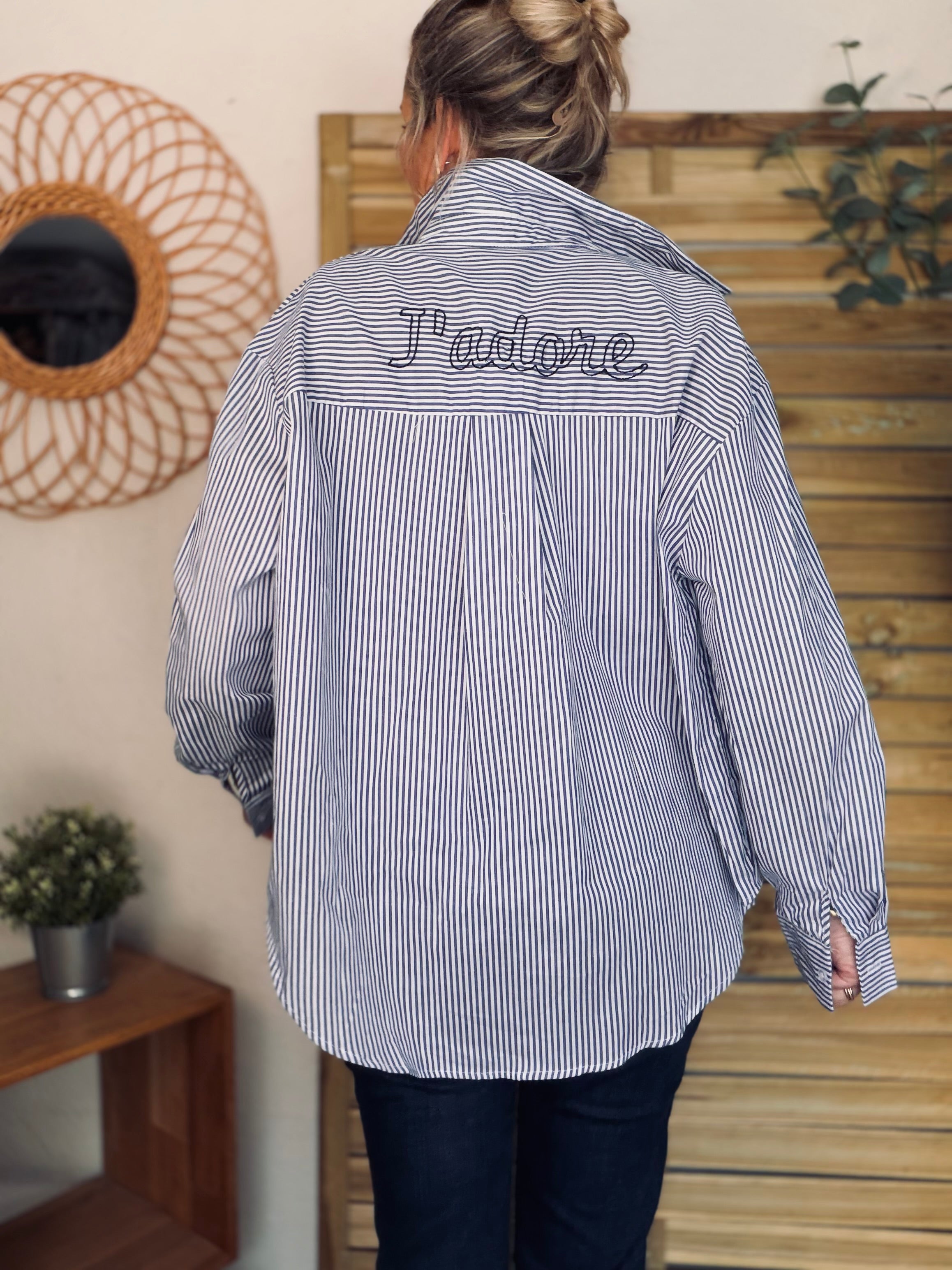 ⚡️ARRIVAGE - Chemise bleue à rayures J’ADORE - ELORY