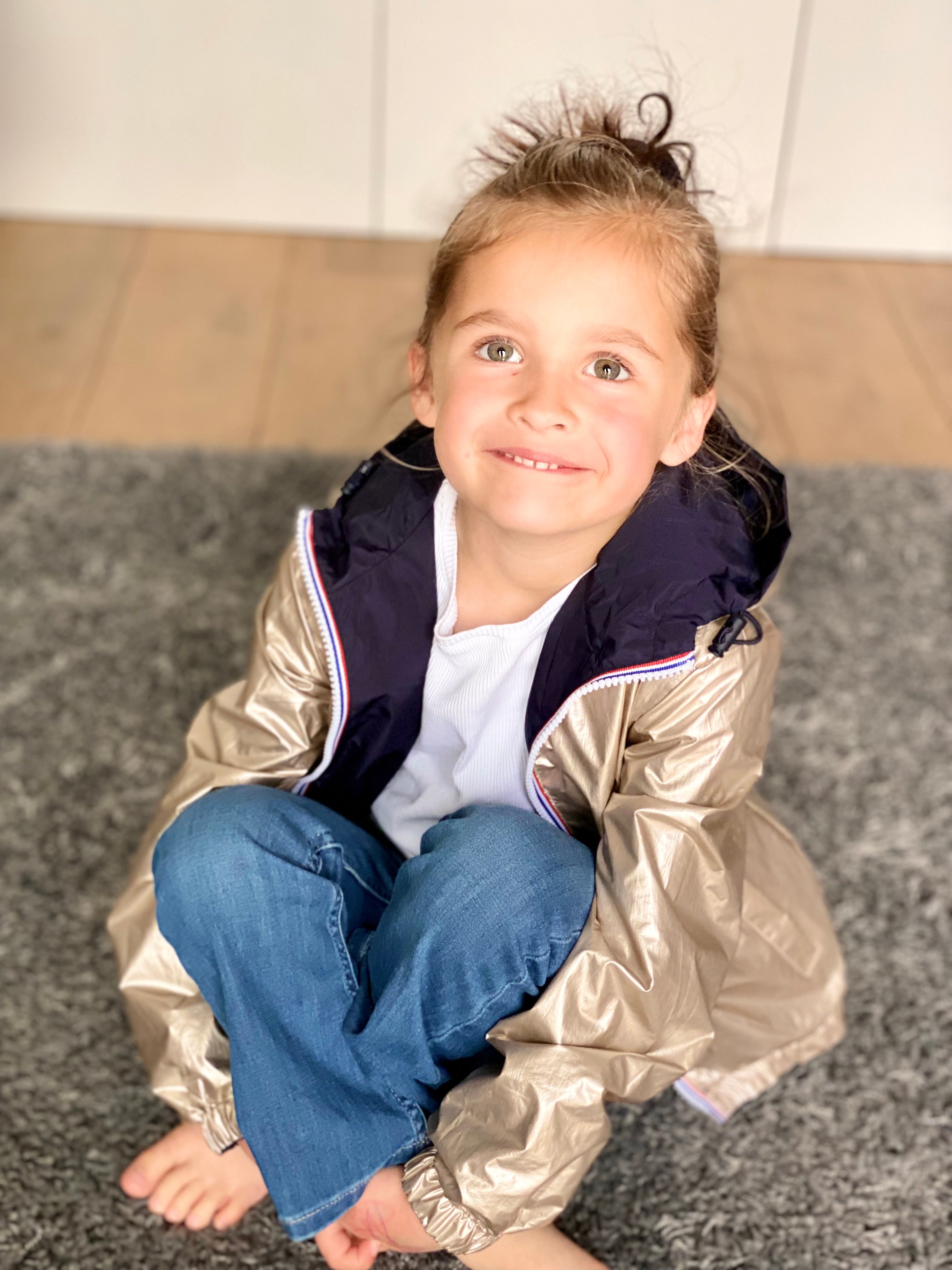 Veste Imperméable réversible mixte GARANCE KIDS - Marine / Doré