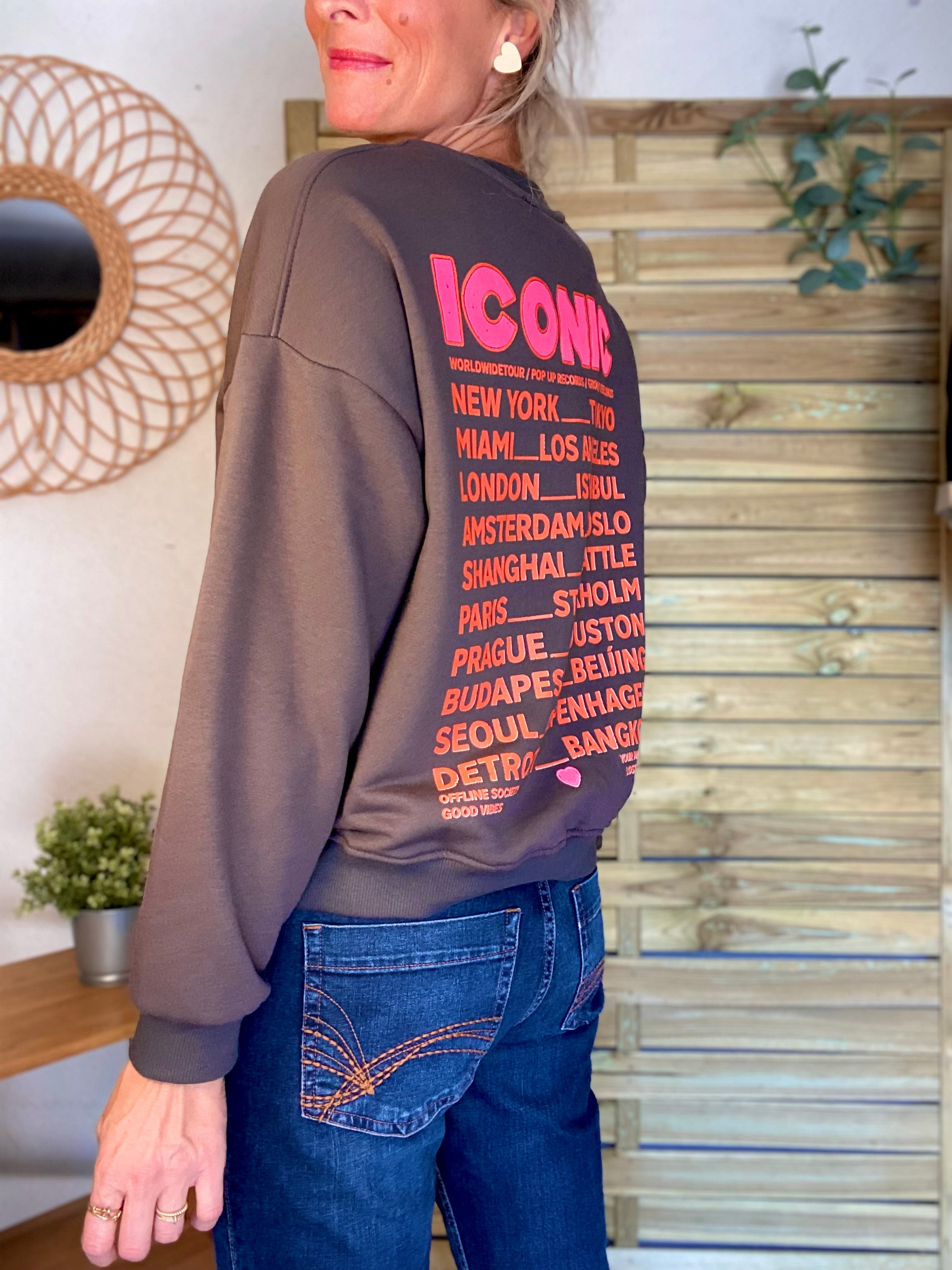 Sweat ICONIC COLINE - Chocolat