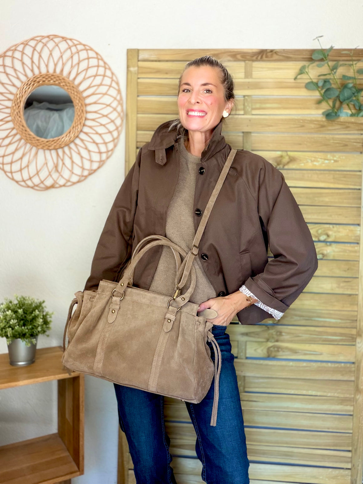 Veste Trench avec Liberty - MADELEINE Chocolat