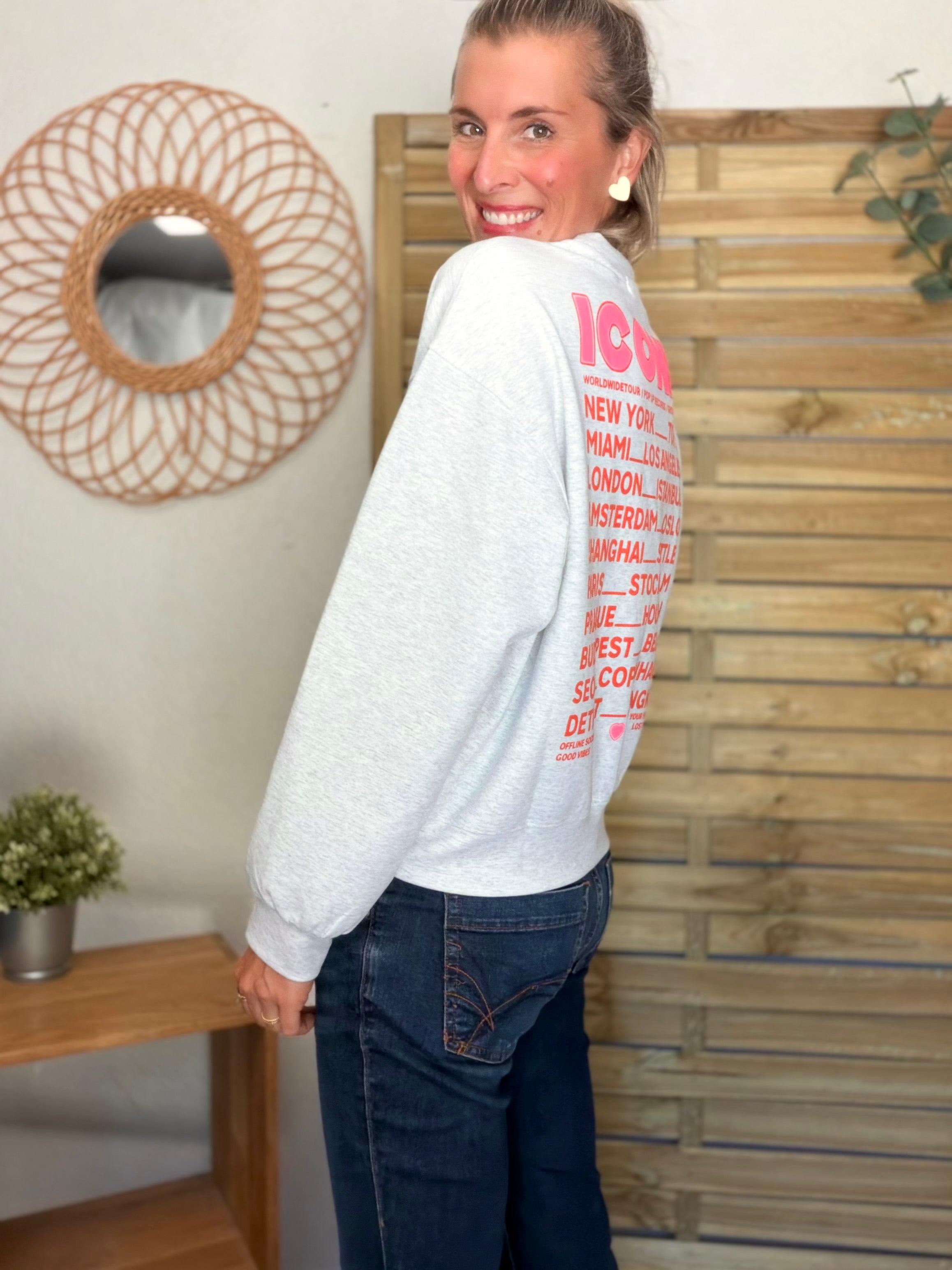 Sweat ICONIC ultra doux OMBLINE - Gris
