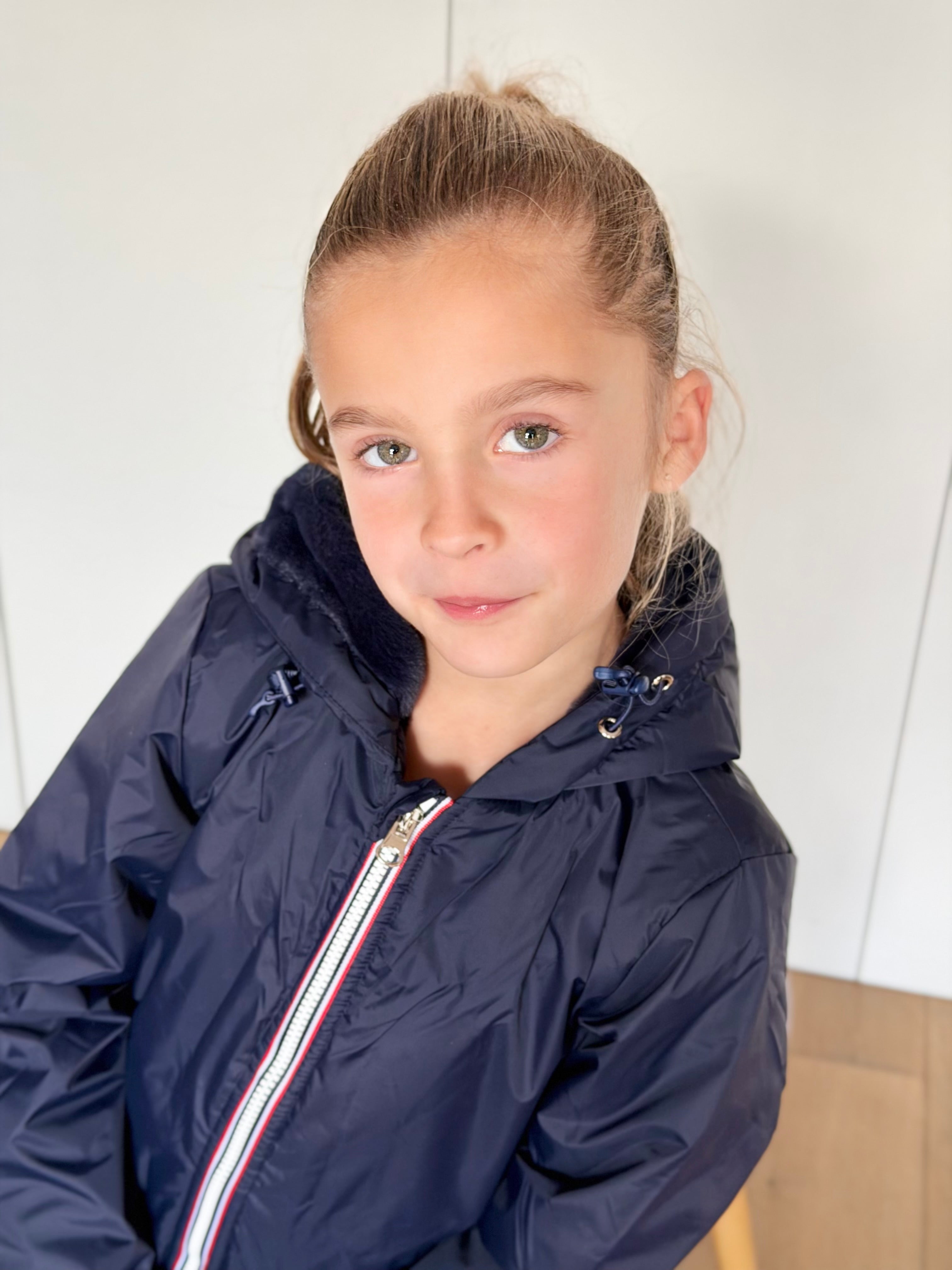 Parka Imperméable mixte LOUIS.E KIDS fourré - Bleu marine - LAURA JO ( DÉSTOCKAGE taille 6 ans)