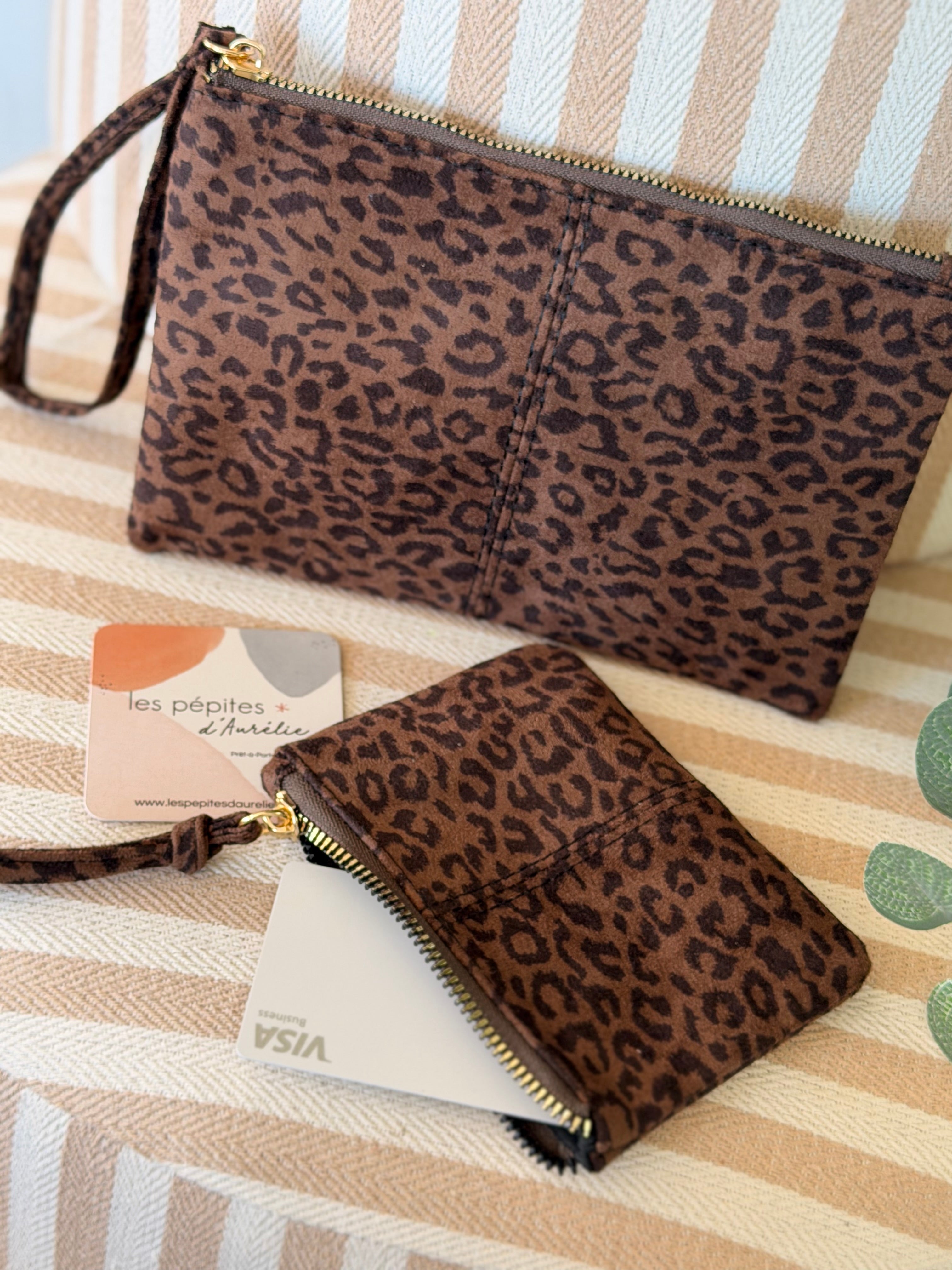 Duo de pochettes en suédine Léopard 🐆 TAO