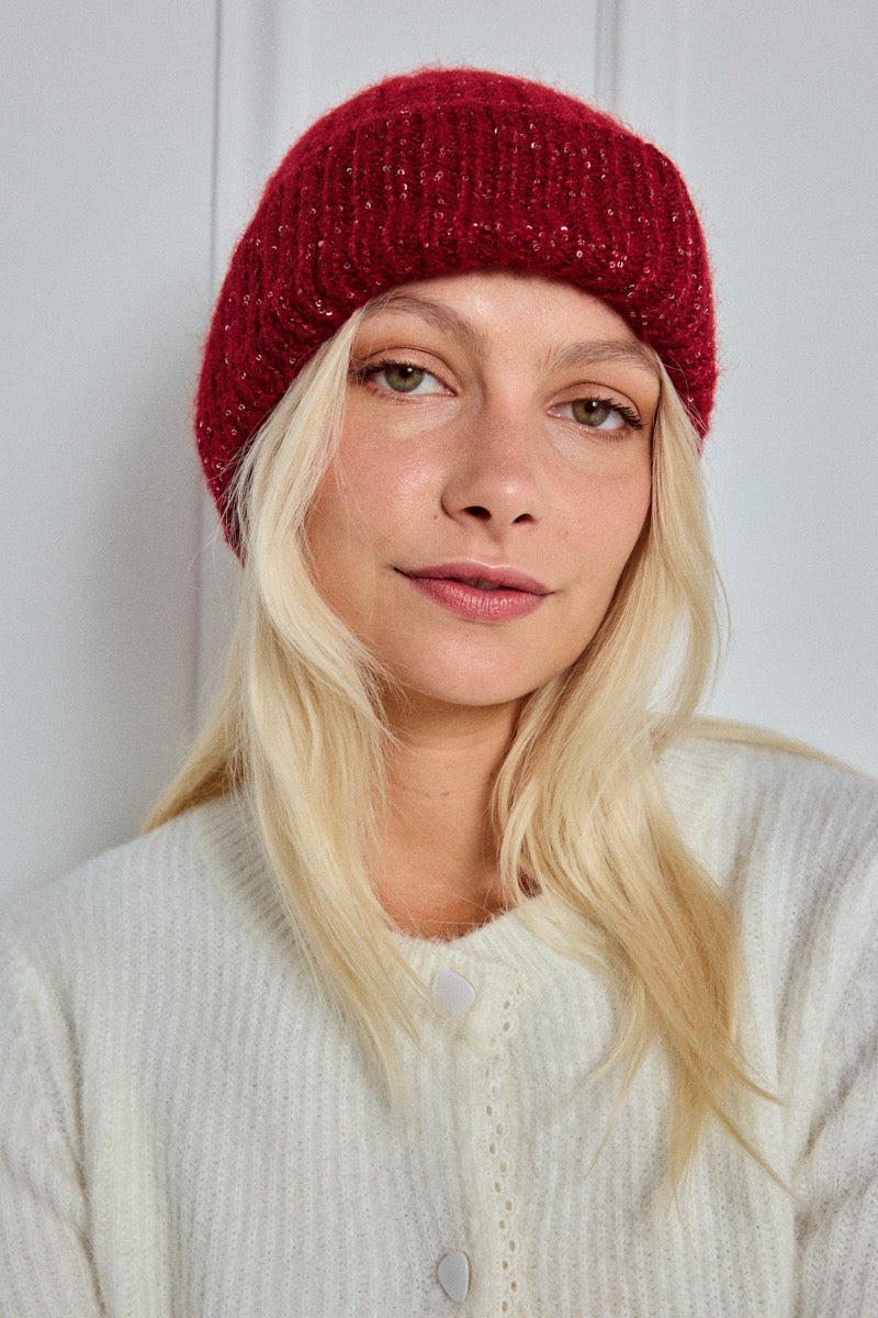 Bonnet en laine avec sequins ÉLOI