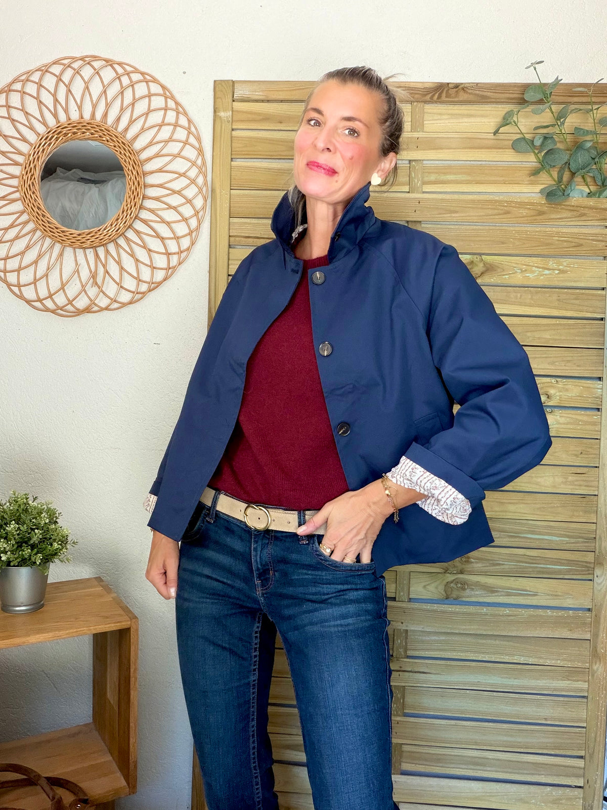 Veste Trench avec Liberty - MADELEINE Bleu marine
