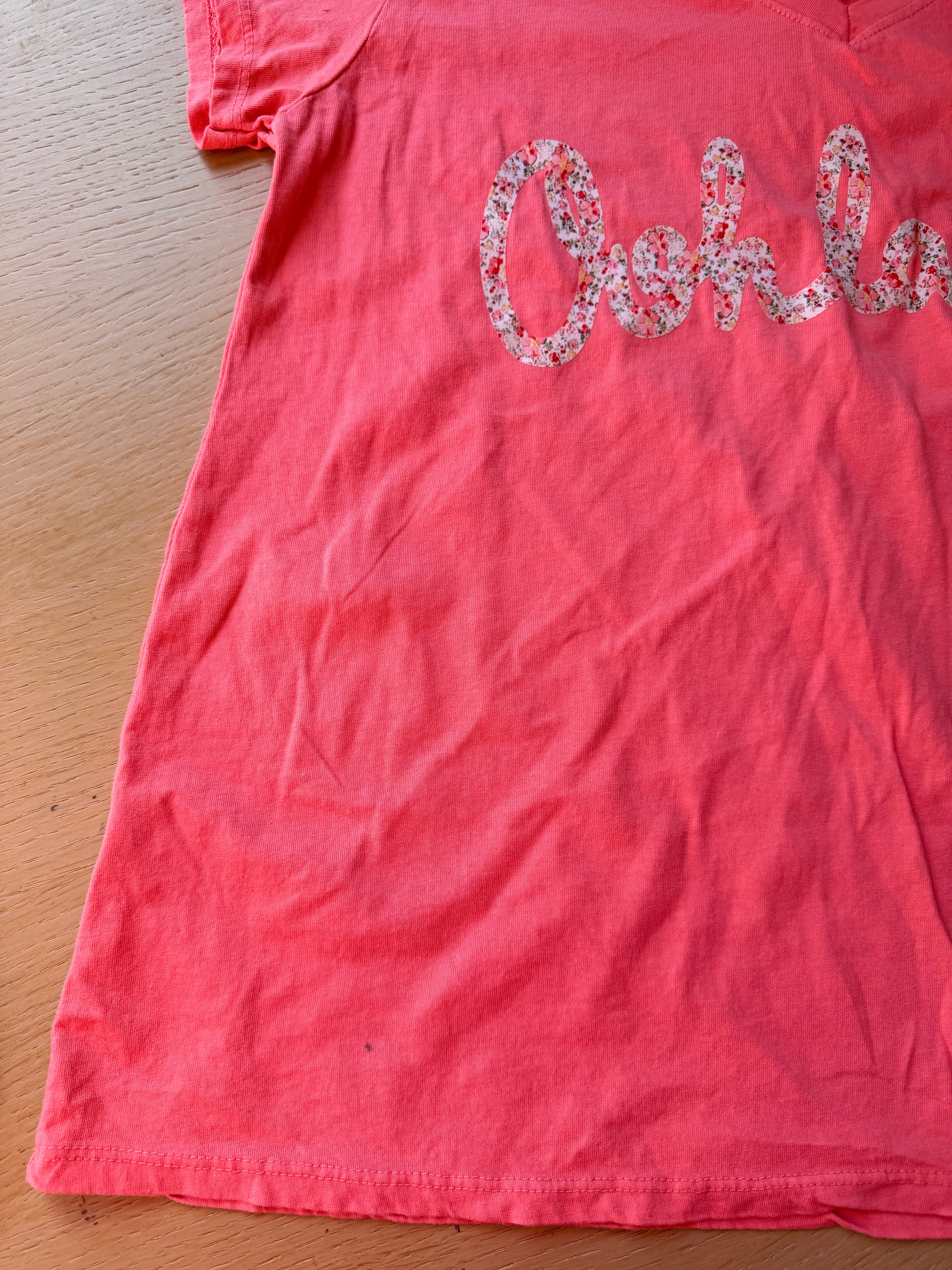 IMPERFECTION - Tee shirt Ohlala Liberty VERA Corail / Rouge rosé