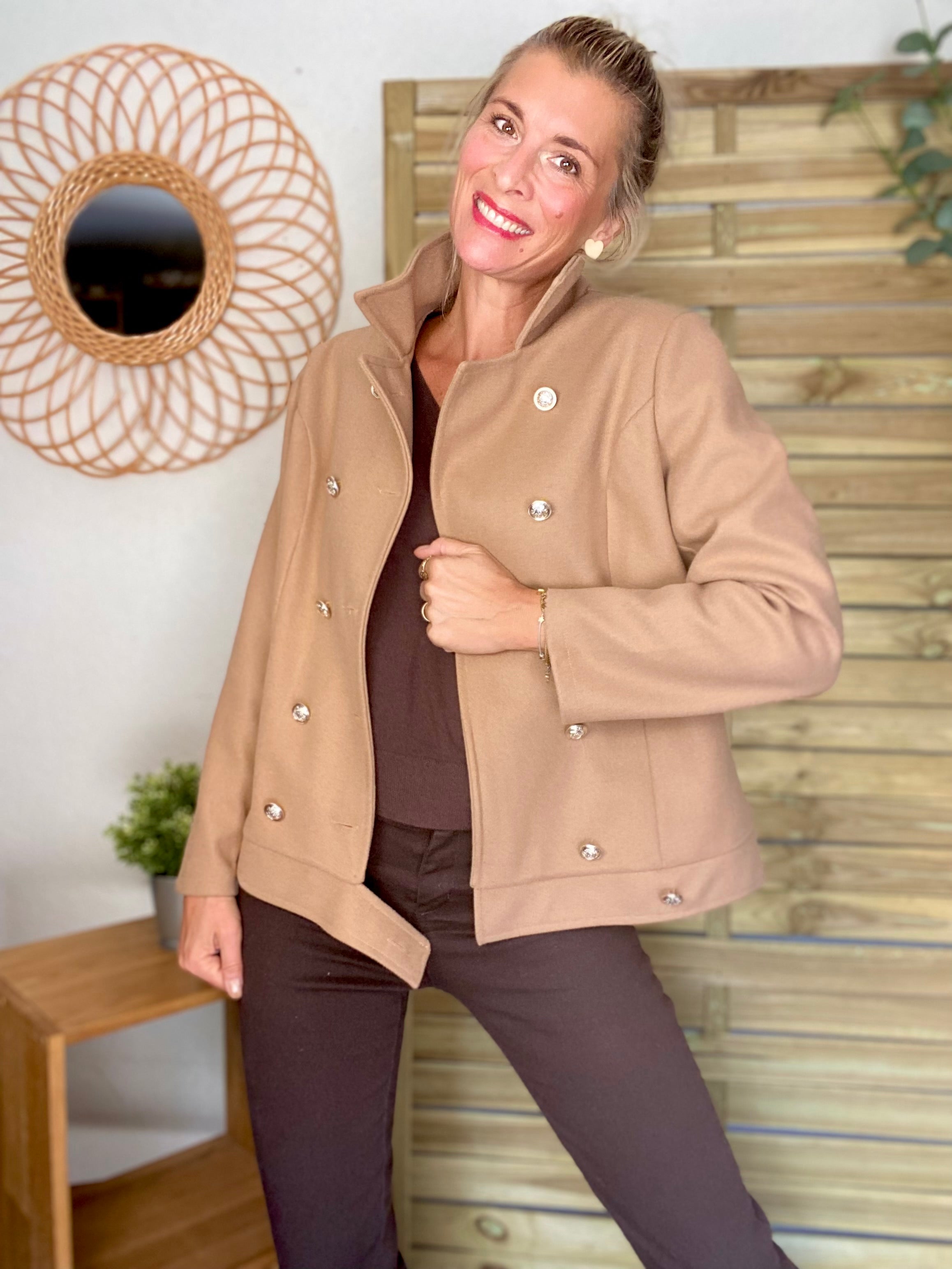 Veste caban légère JACK - Camel clair