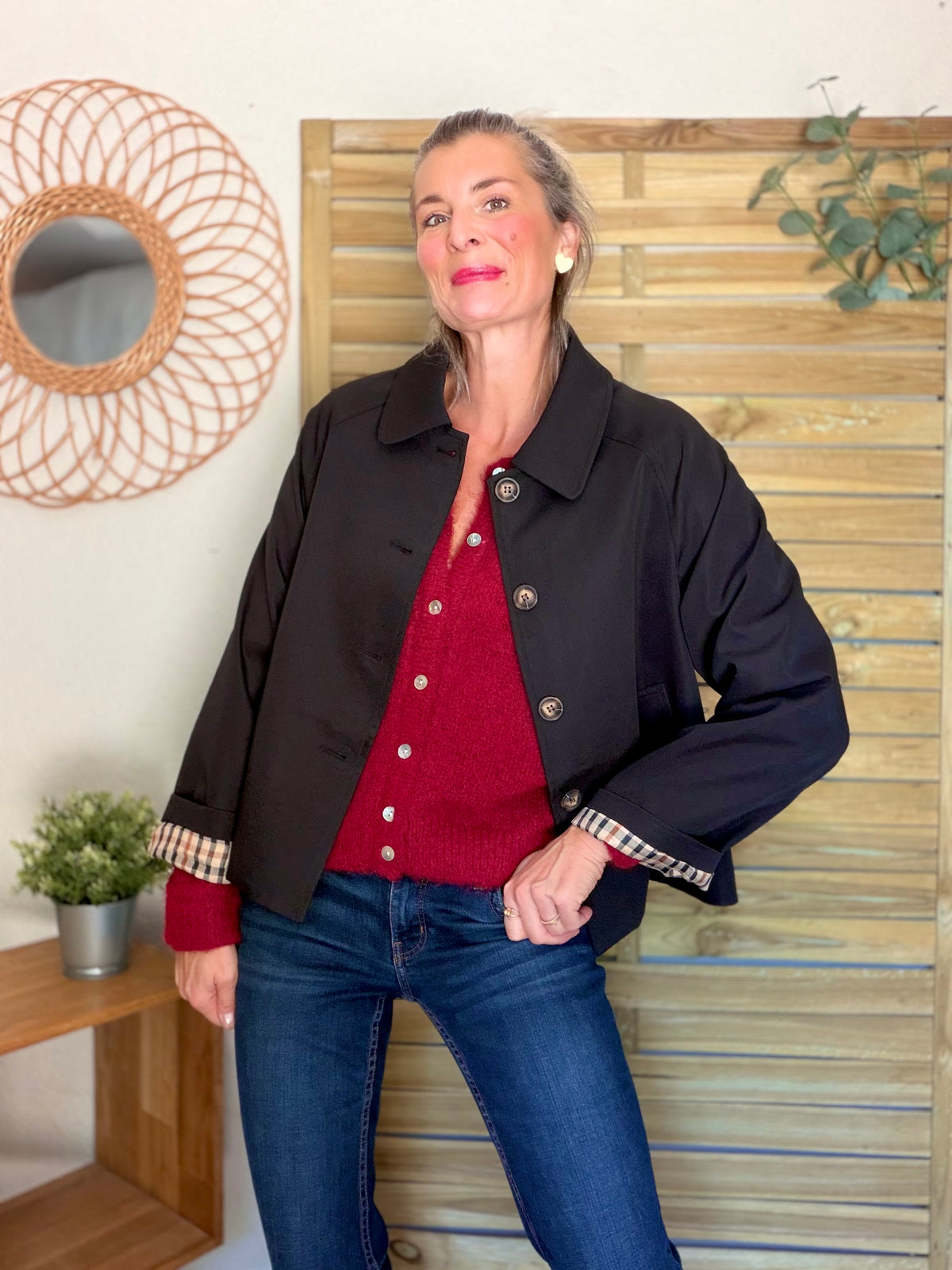 Gilet en maille MERYL - Cerise