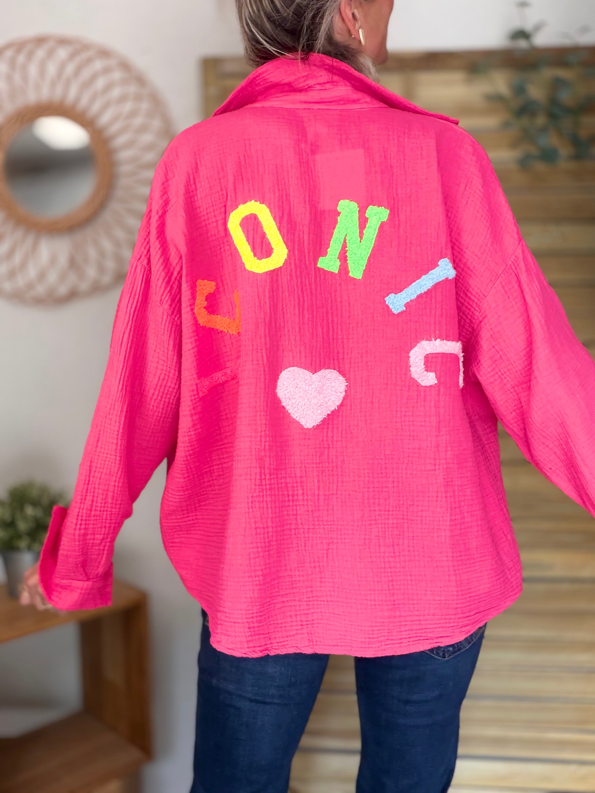 Chemise en gaze de coton ICONIC - ALANIS Rose fuschia