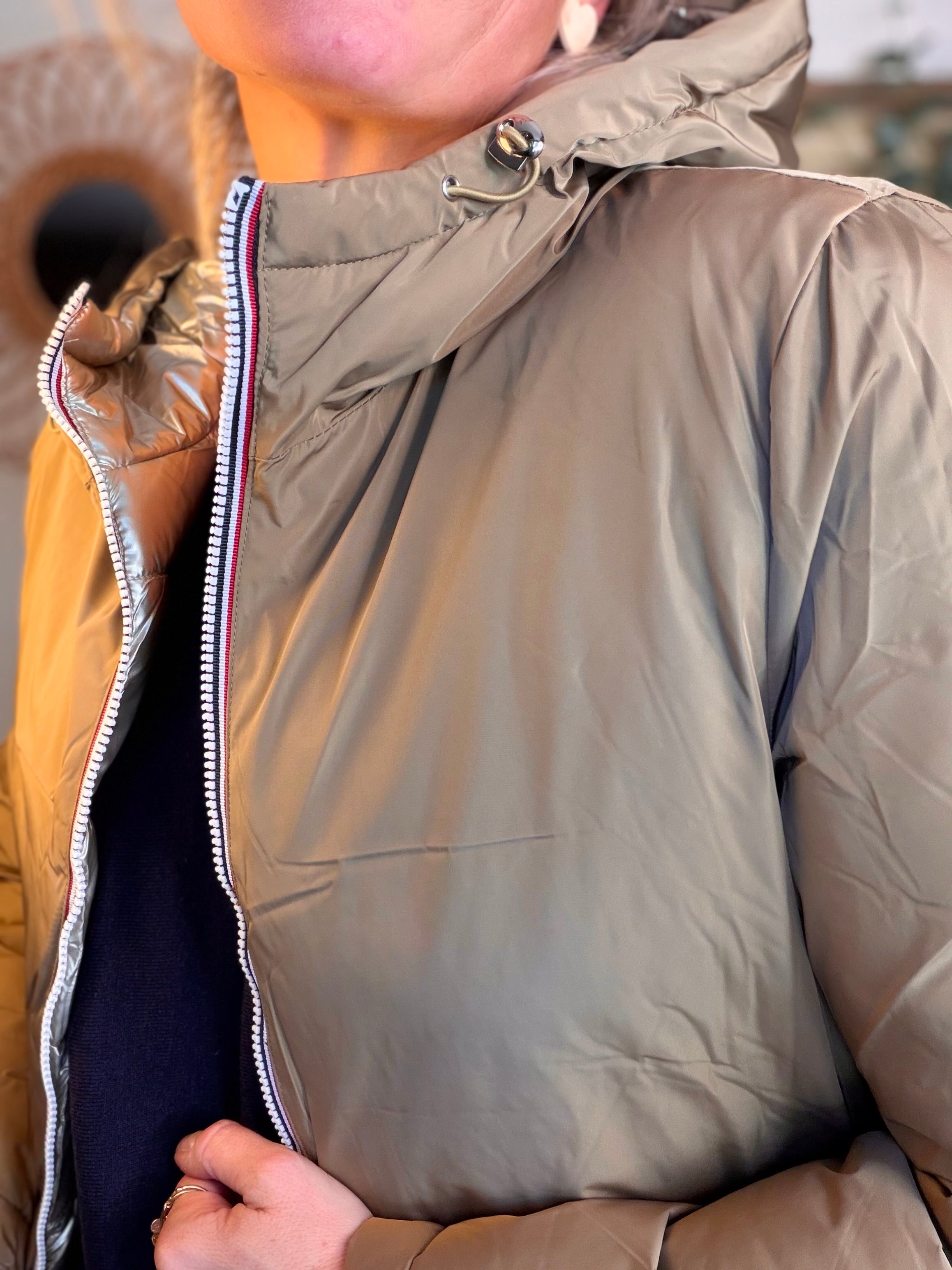 ⚡️PÉPITES FRIDAY - Doudoune imperméable réversible longue ANGÈLE COURT - Camel - MELYA MELODY