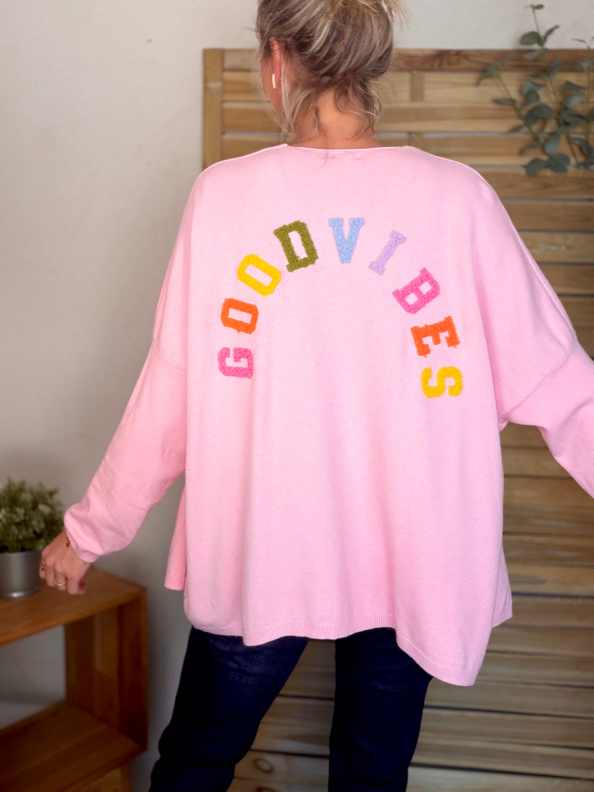 Gilet GOOD VIBES rose - AVIDA