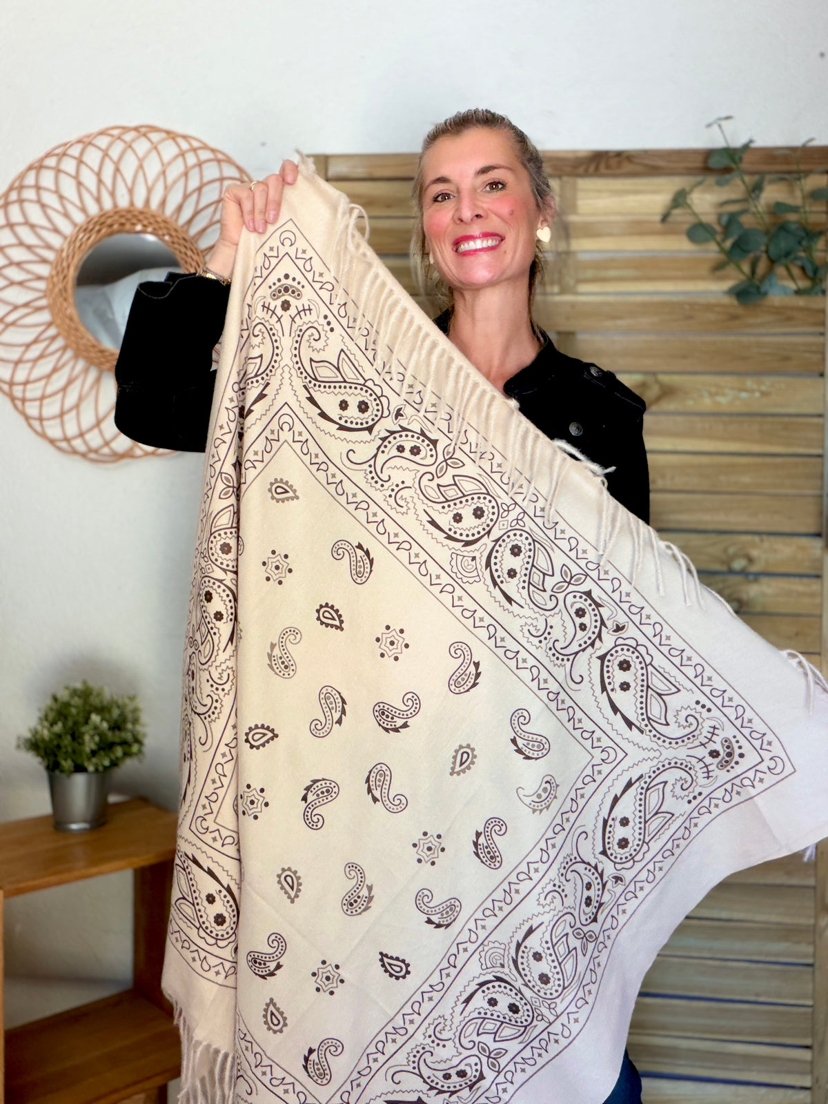 Écharpe Bandana Beige