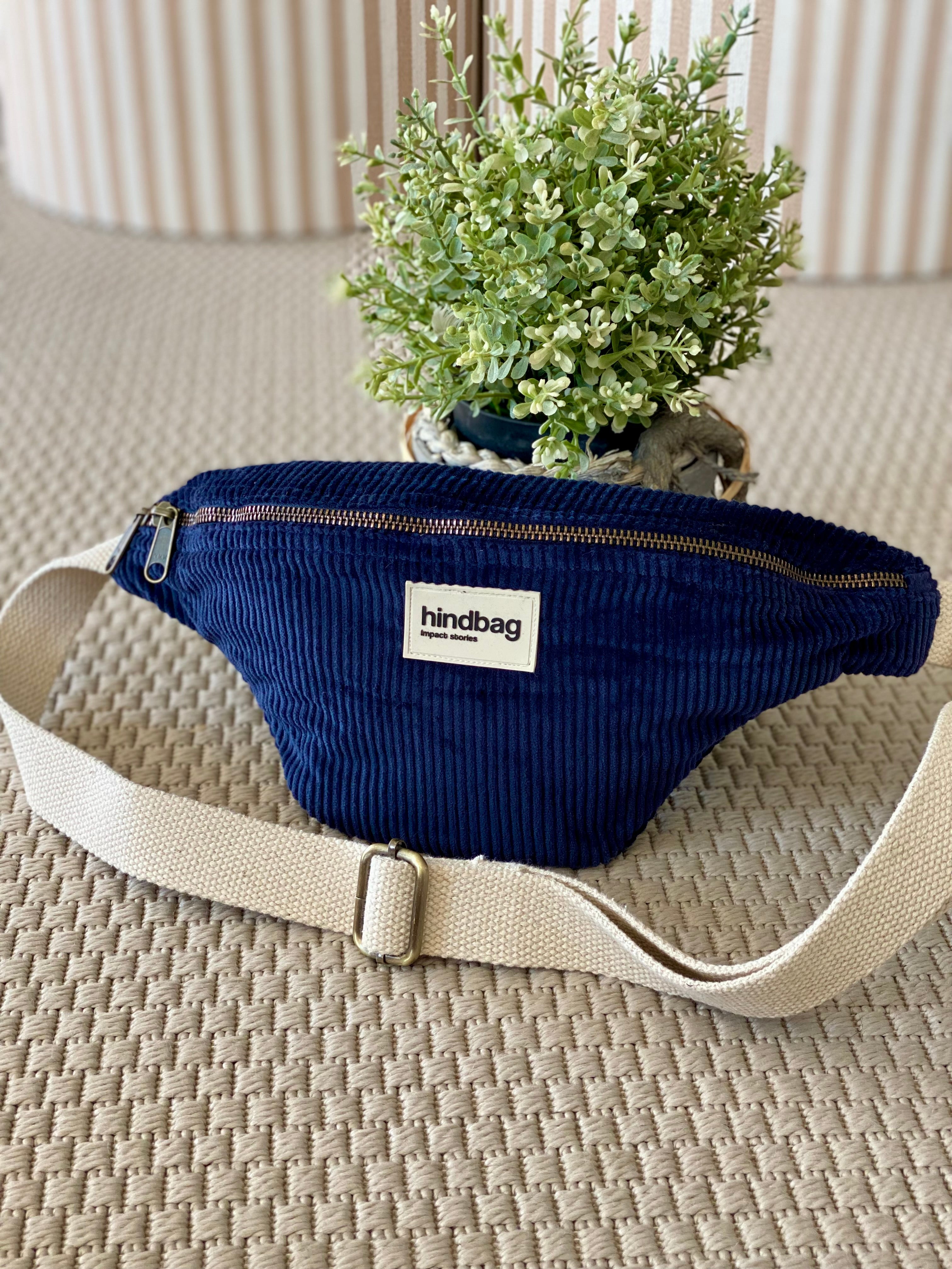 Sac banane HINDBAG Olivia Velours marine