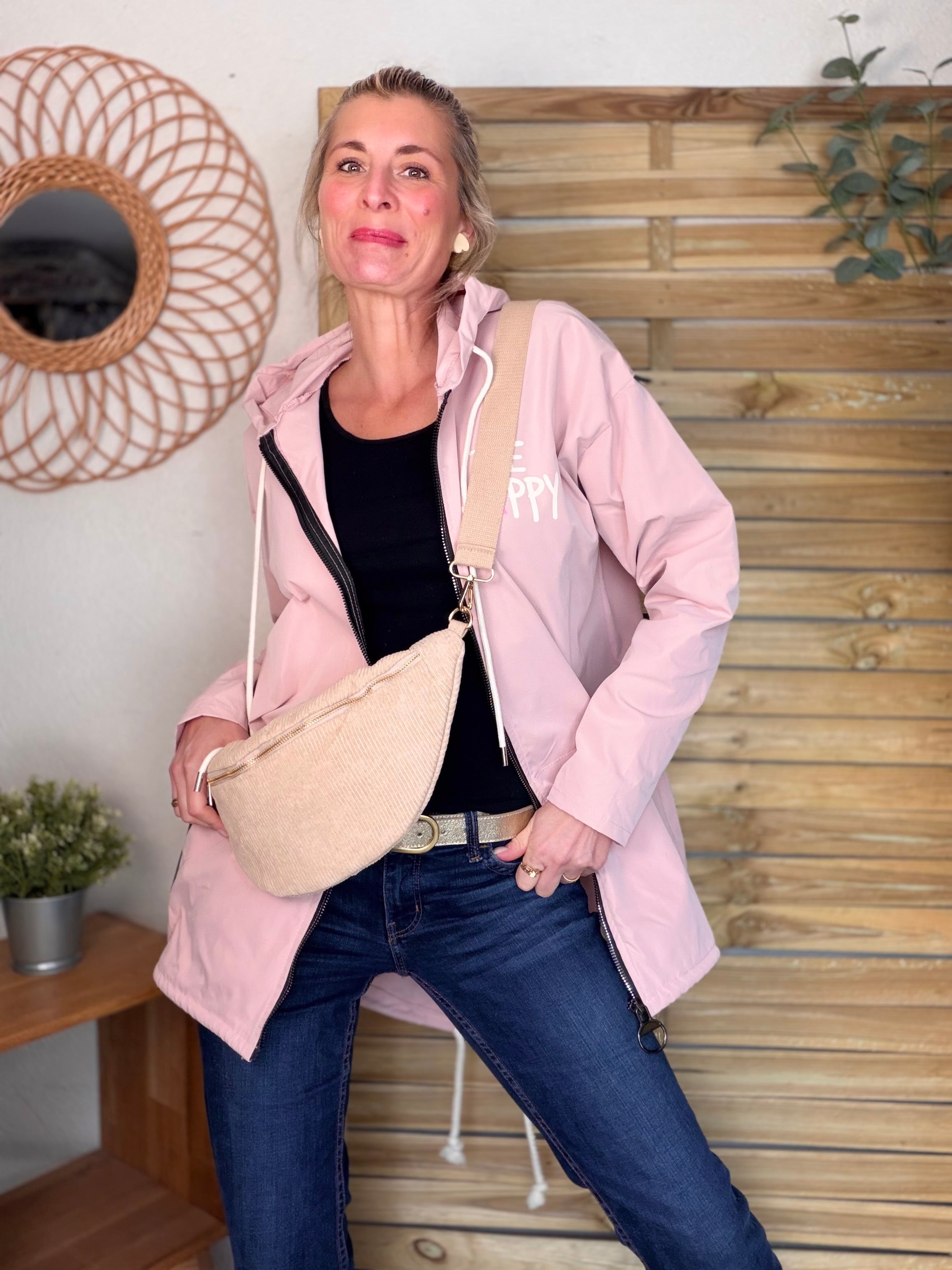 Veste Coupe vent long LESLIE - Rose clair