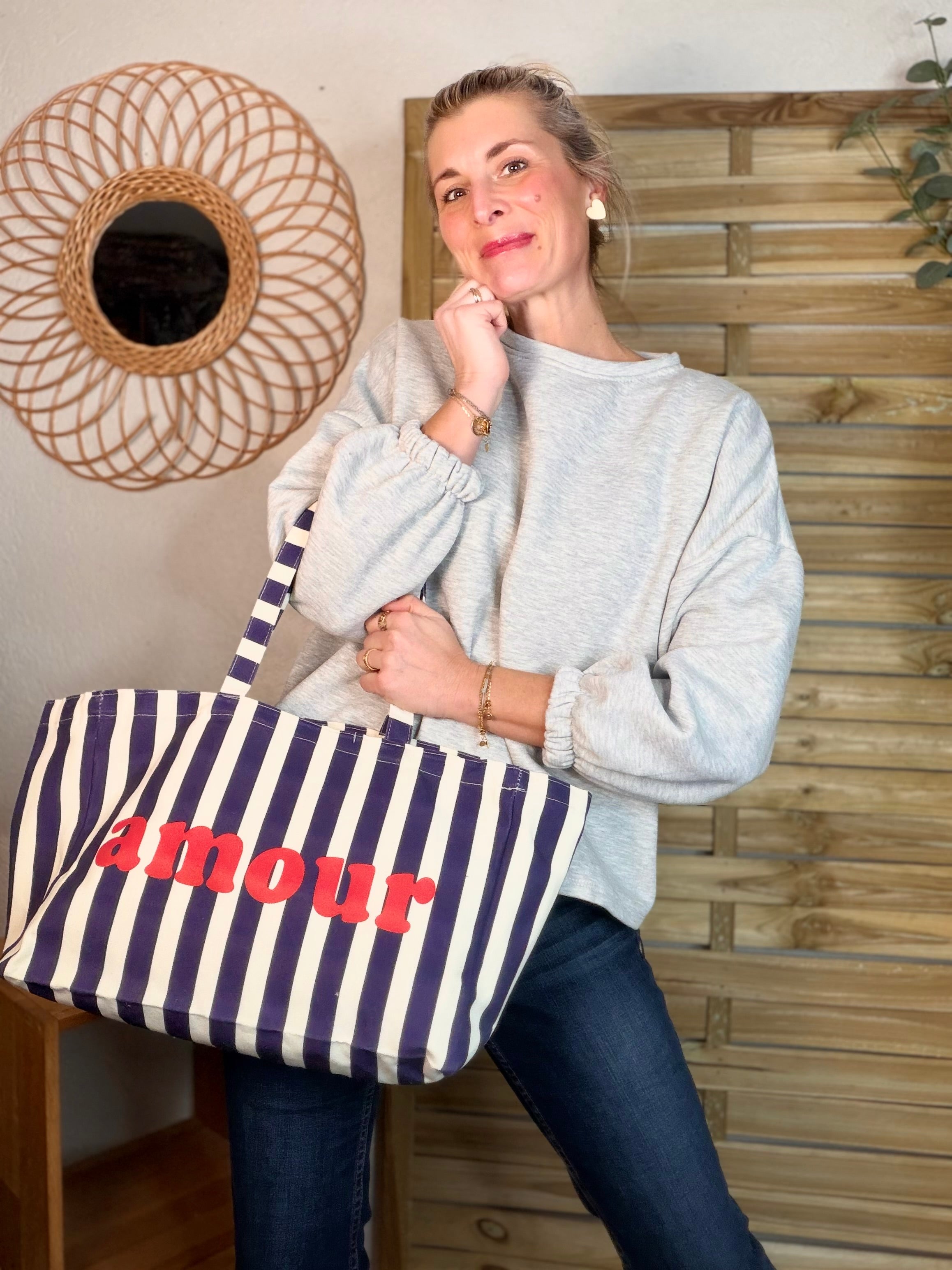 Sweat molleton oversized GOOD VIBES - MIKA