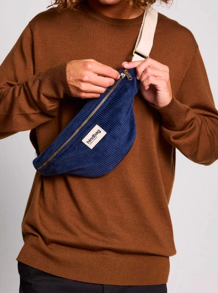 Sac banane HINDBAG Olivia Velours marine