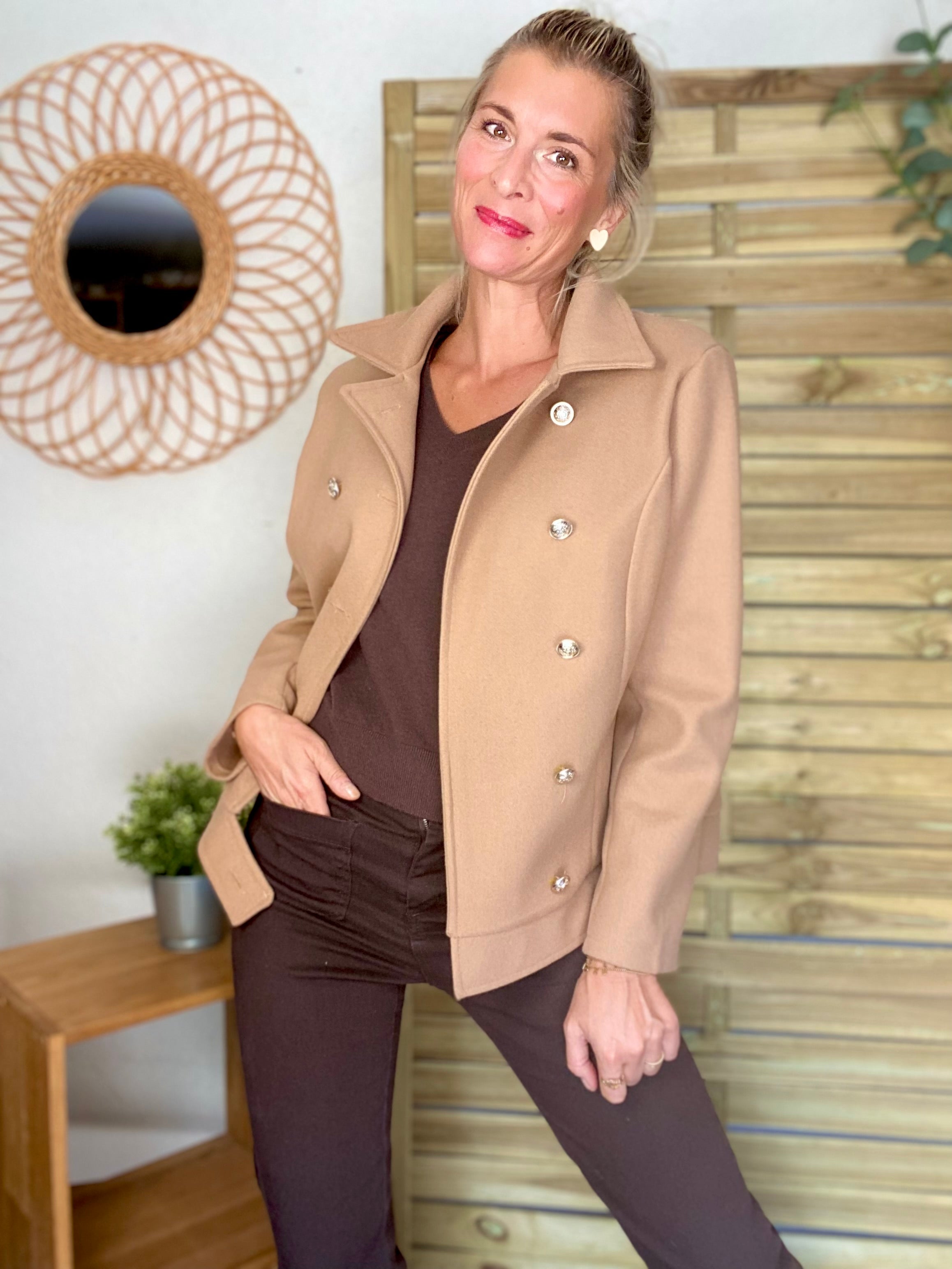 Veste caban légère JACK - Camel clair