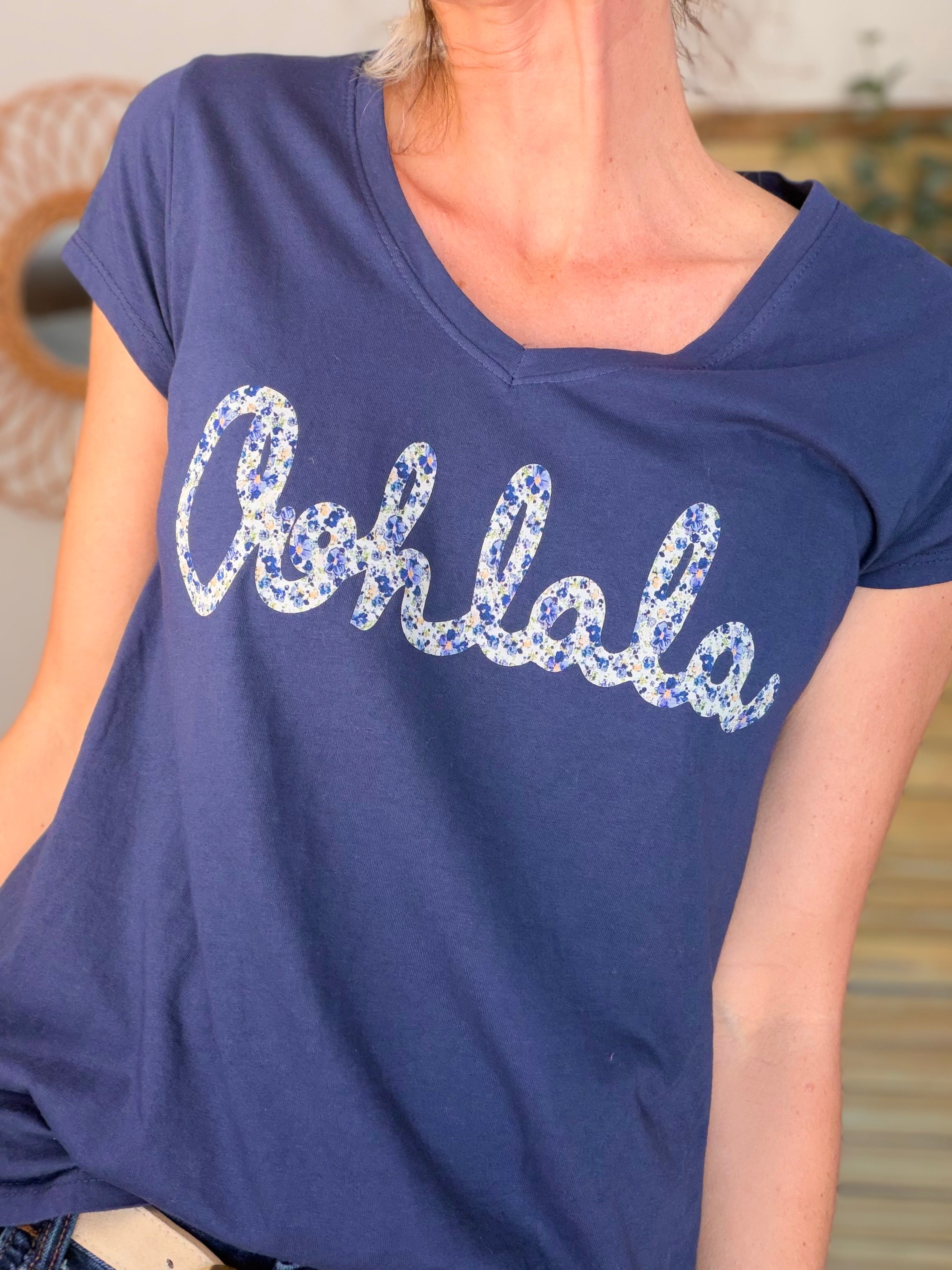 Tee shirt Ohlala Liberty VERA Bleu marine