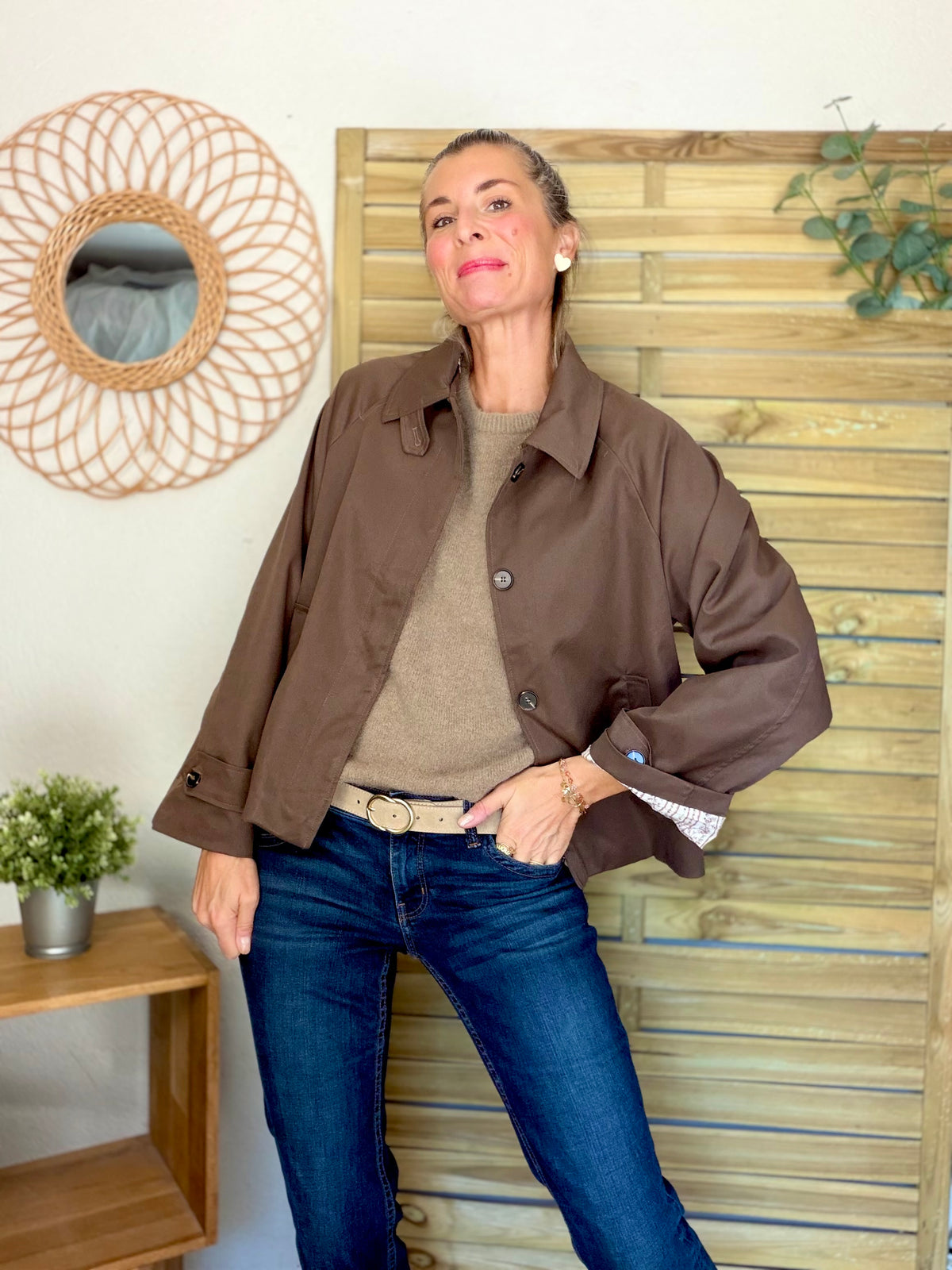 Veste Trench avec Liberty - MADELEINE Chocolat