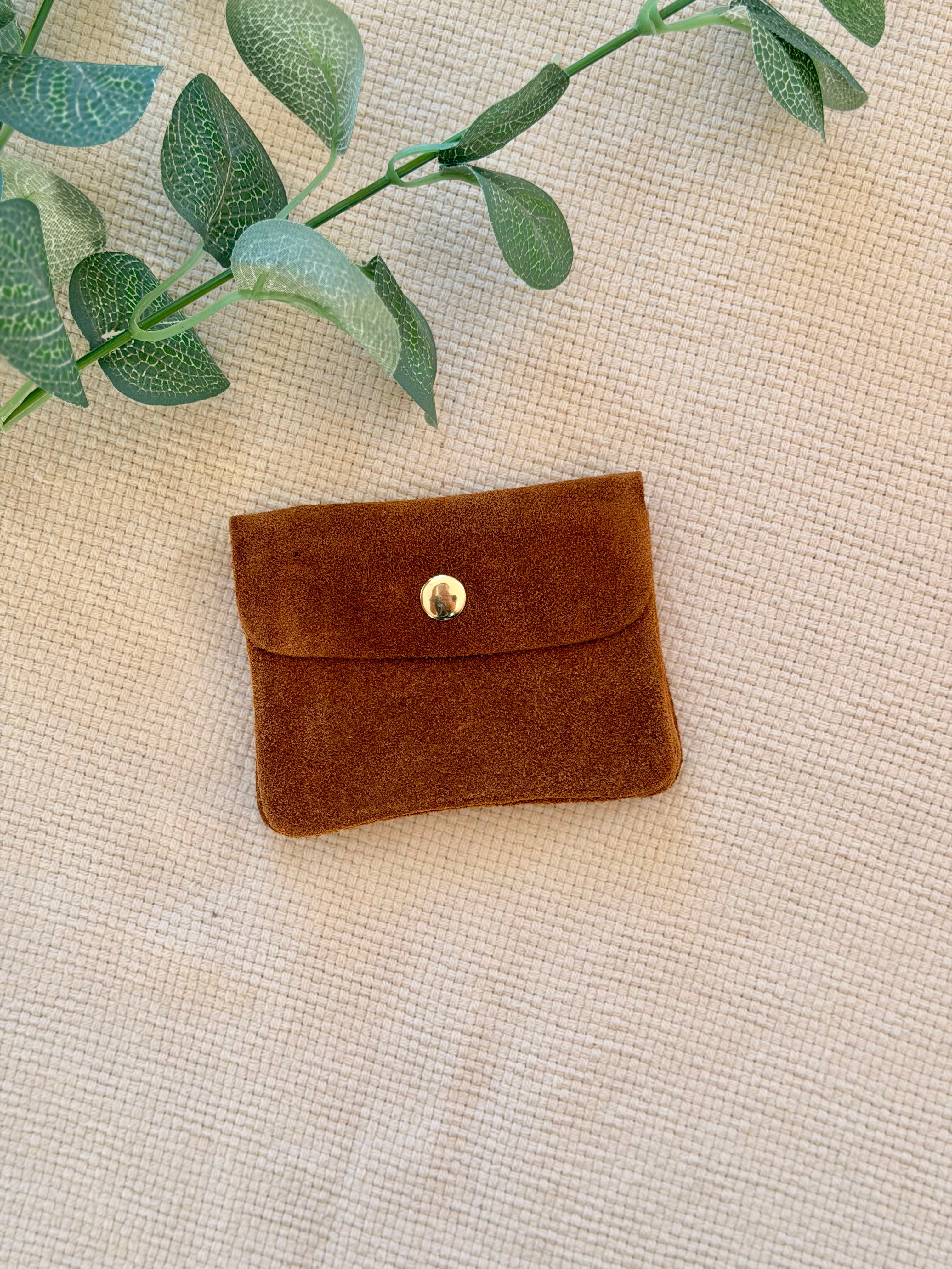 Porte monnaie / porte carte en cuir daim ACHILLE